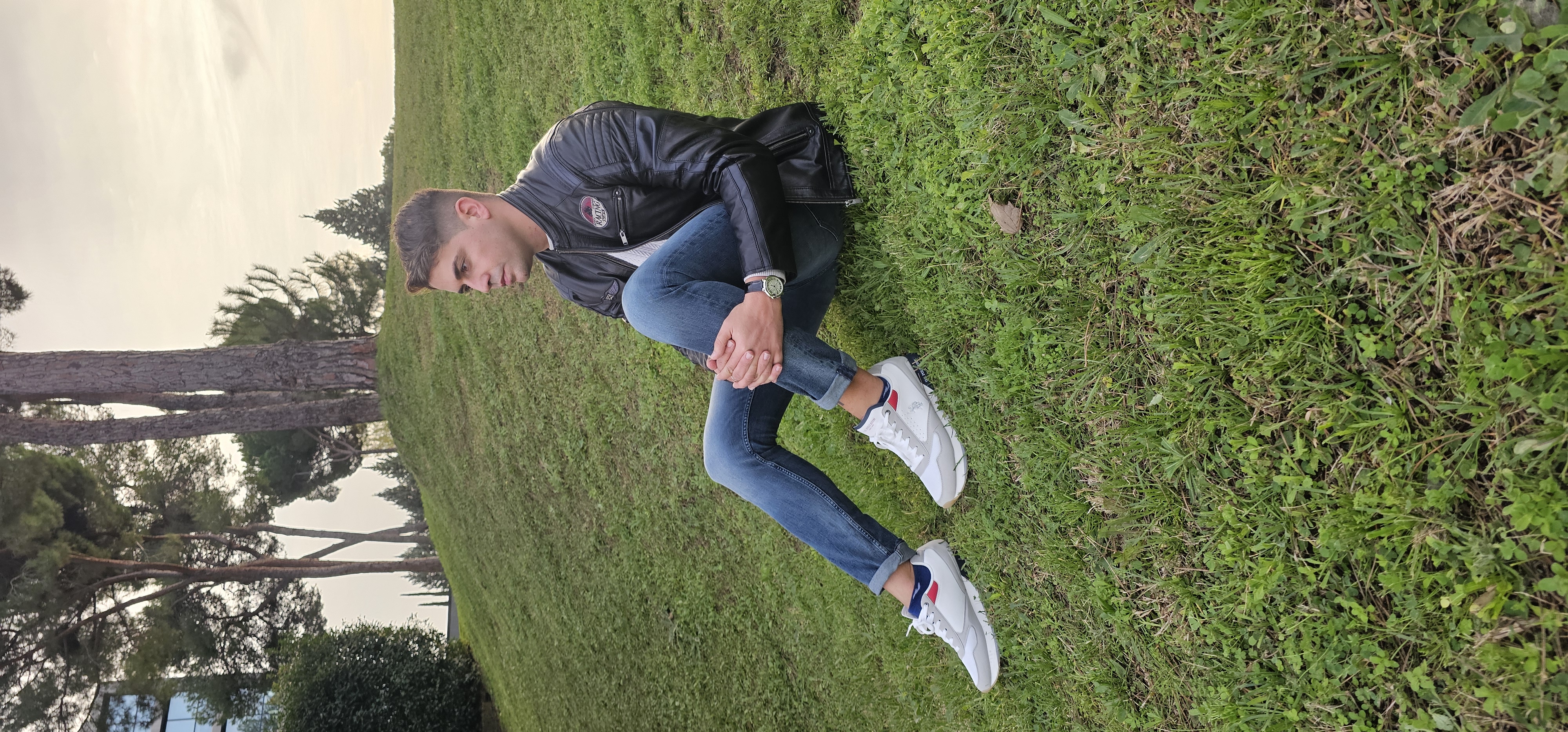 01502 - Chaqueta de Motociclista negro