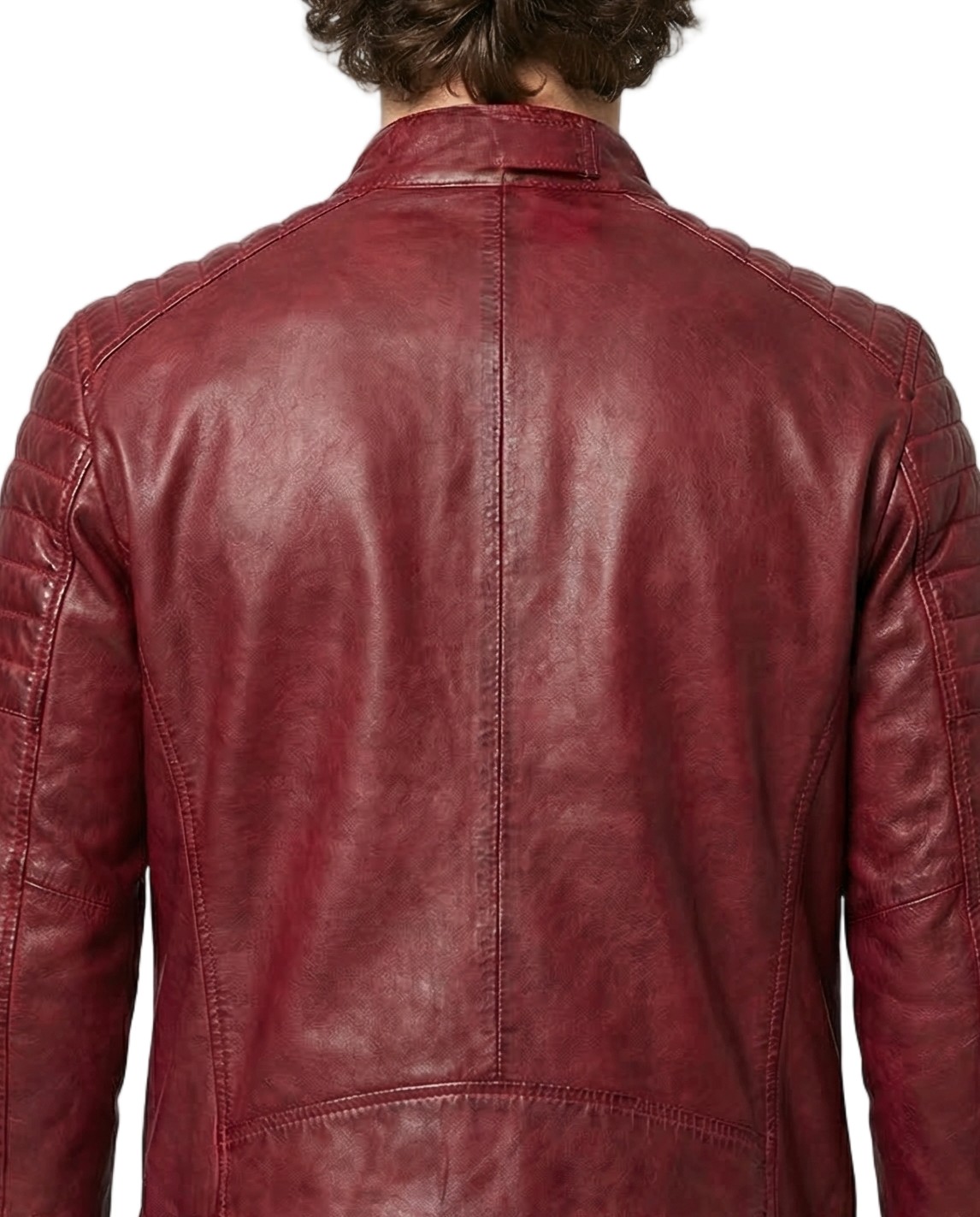 33006  Chaqueta de cuero rojo