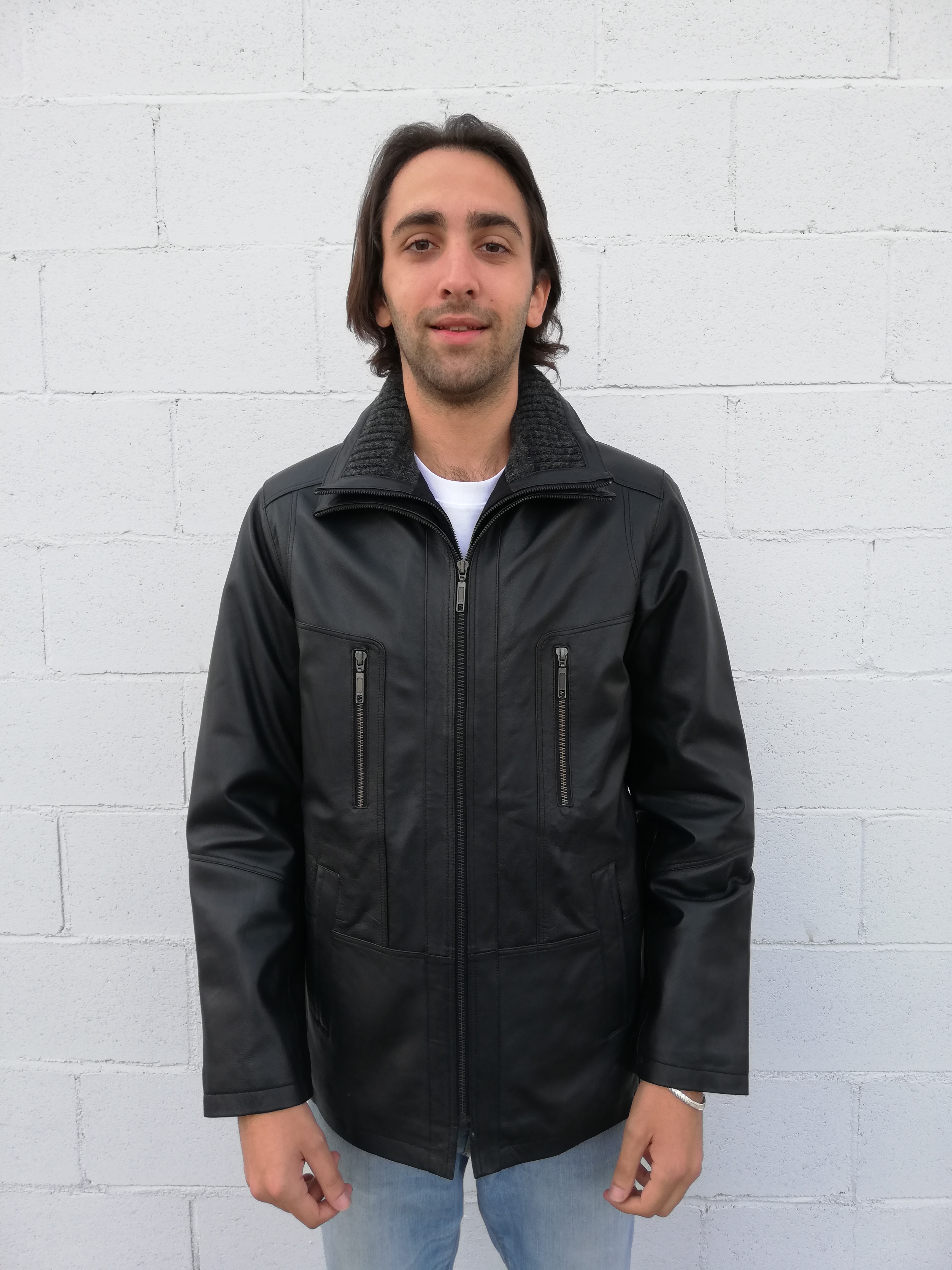 TAJO - CAZADORA HOMBRE NAPA NEGRO 5640