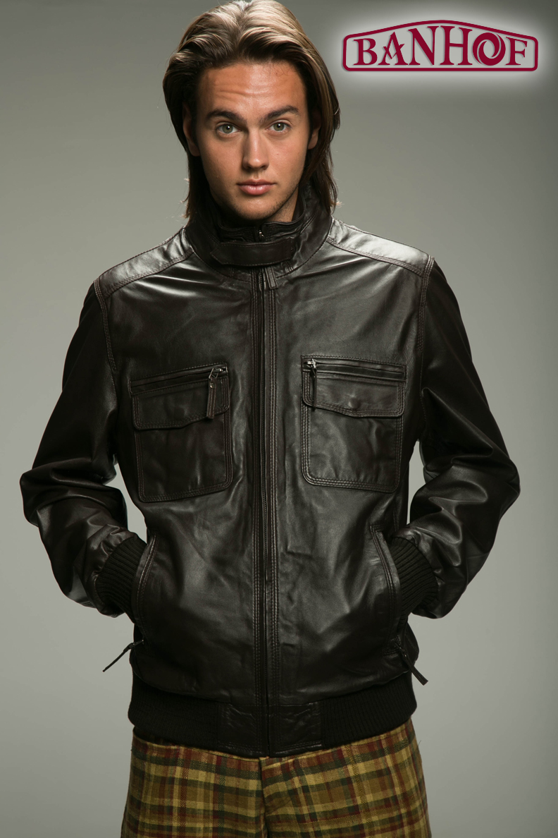 4044 - CAZADORA HOMBRE NAPA NEGRA