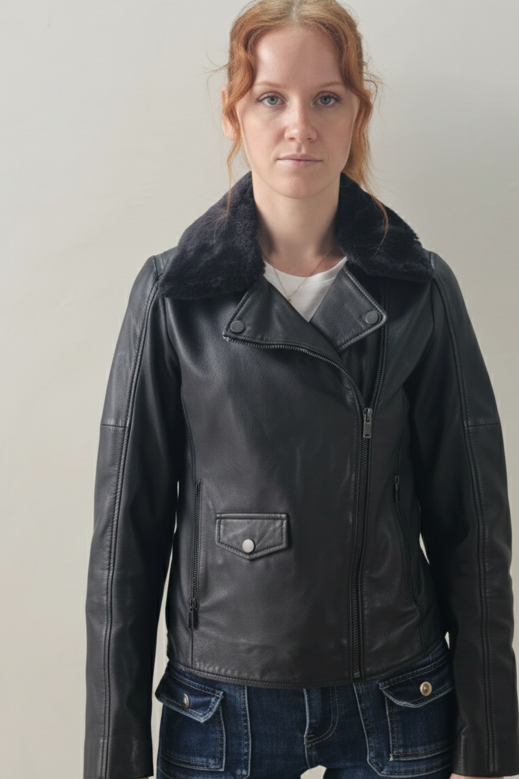 30101 - Cruzadas mujer con pelo sintetico y desmontable en el cuello