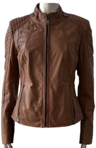 6556 - Chaqueta de cuero marrón