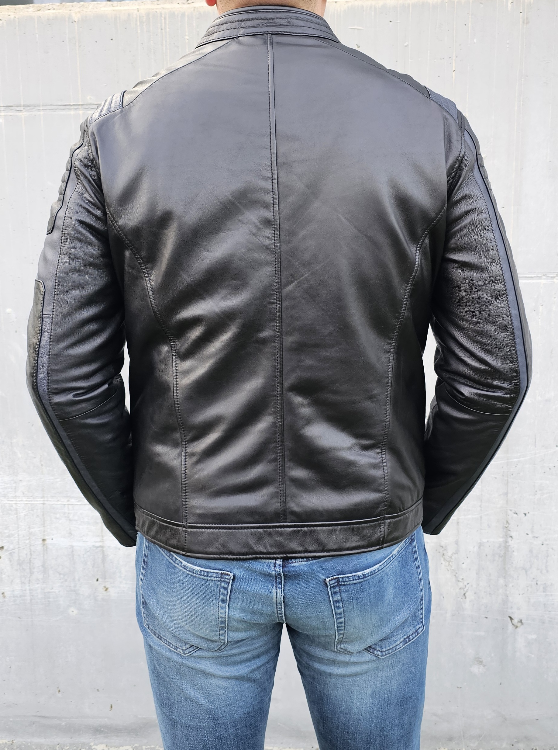 01502 - Chaqueta de Motociclista negro