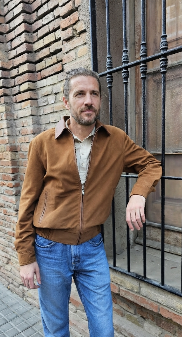 2208 - Chaqueta de camel ante