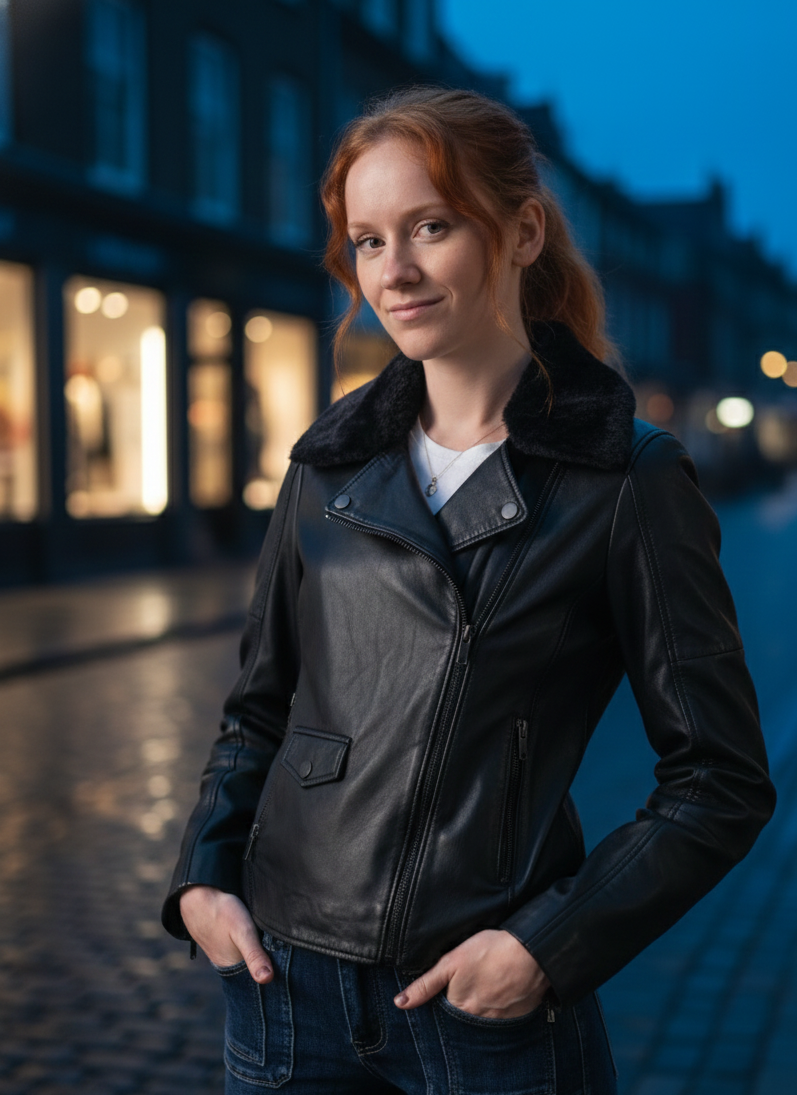 30101 - Cruzadas mujer con pelo sintetico y desmontable en el cuello