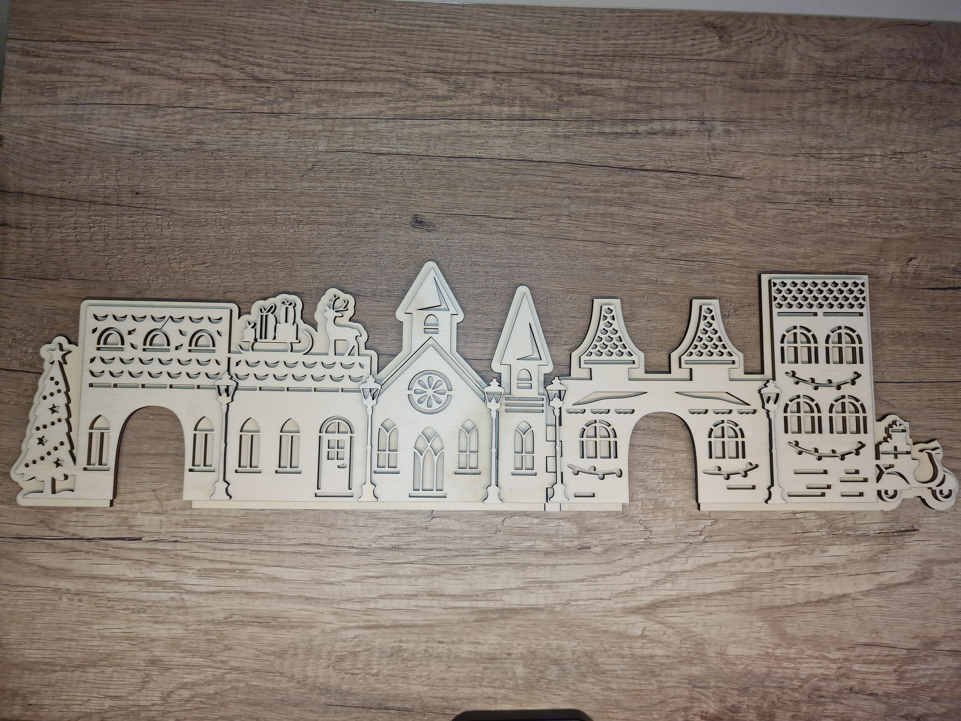 Kerstdorp achterwand