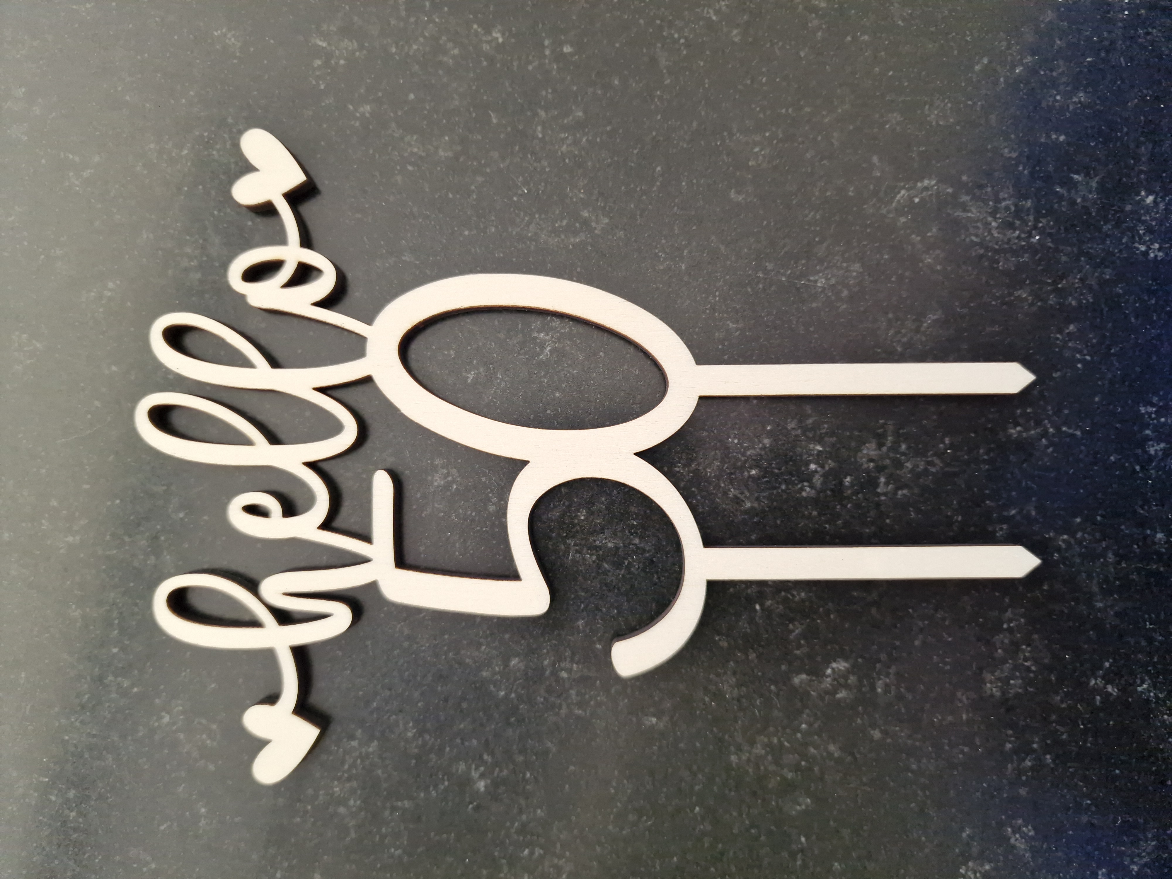 Cake topper hello 50!