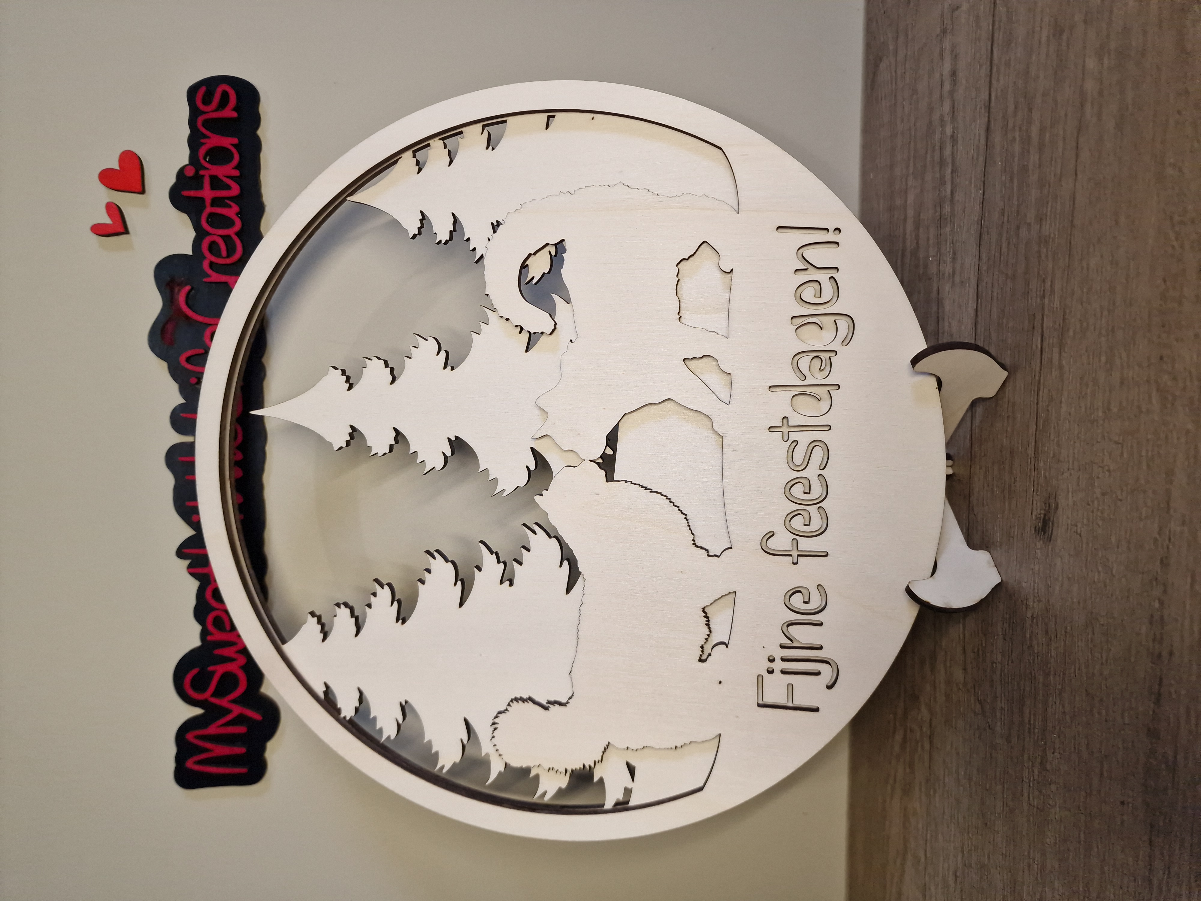 Kerstkrans kattenliefhebber