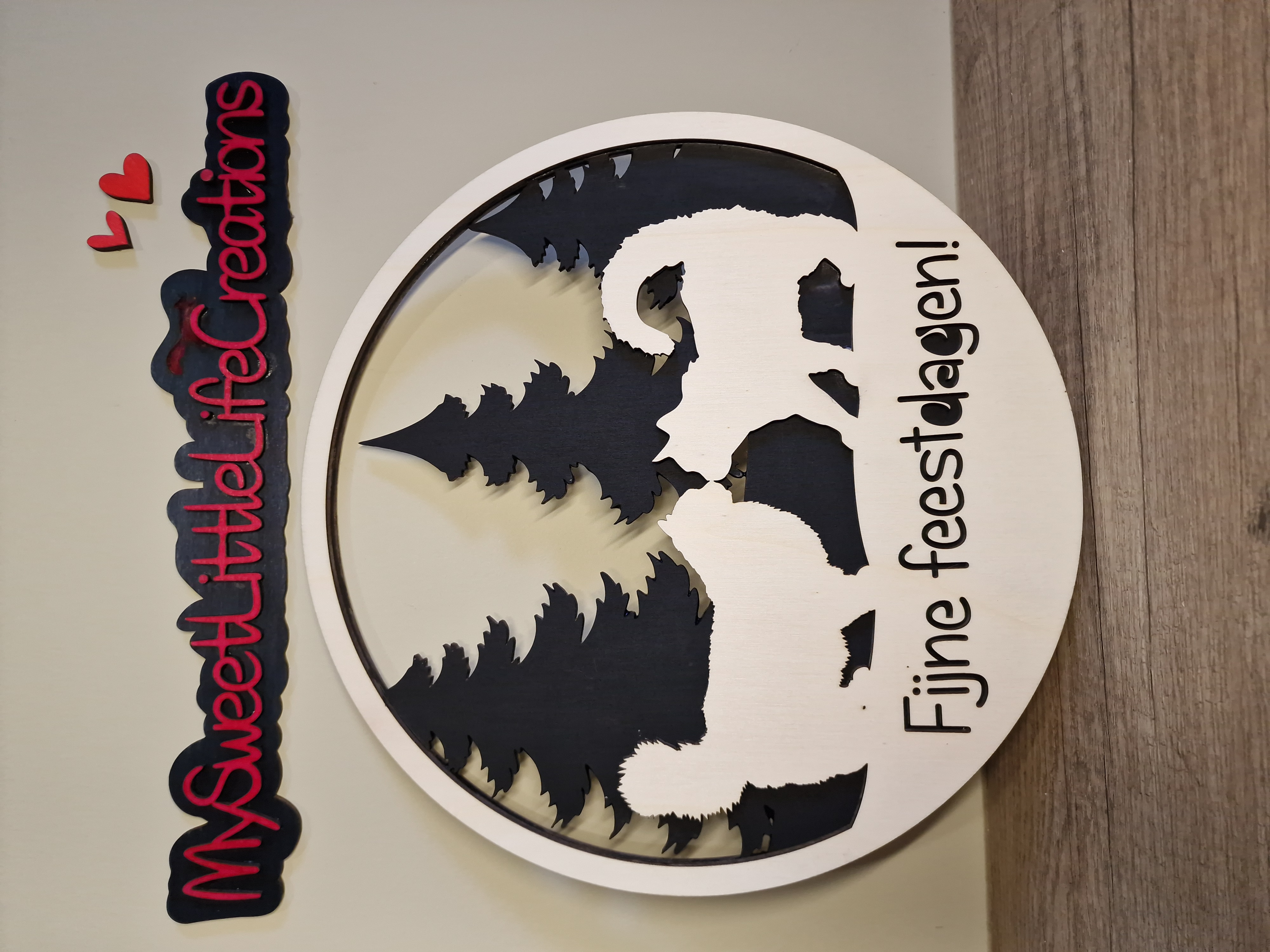 Kerstkrans kattenliefhebber