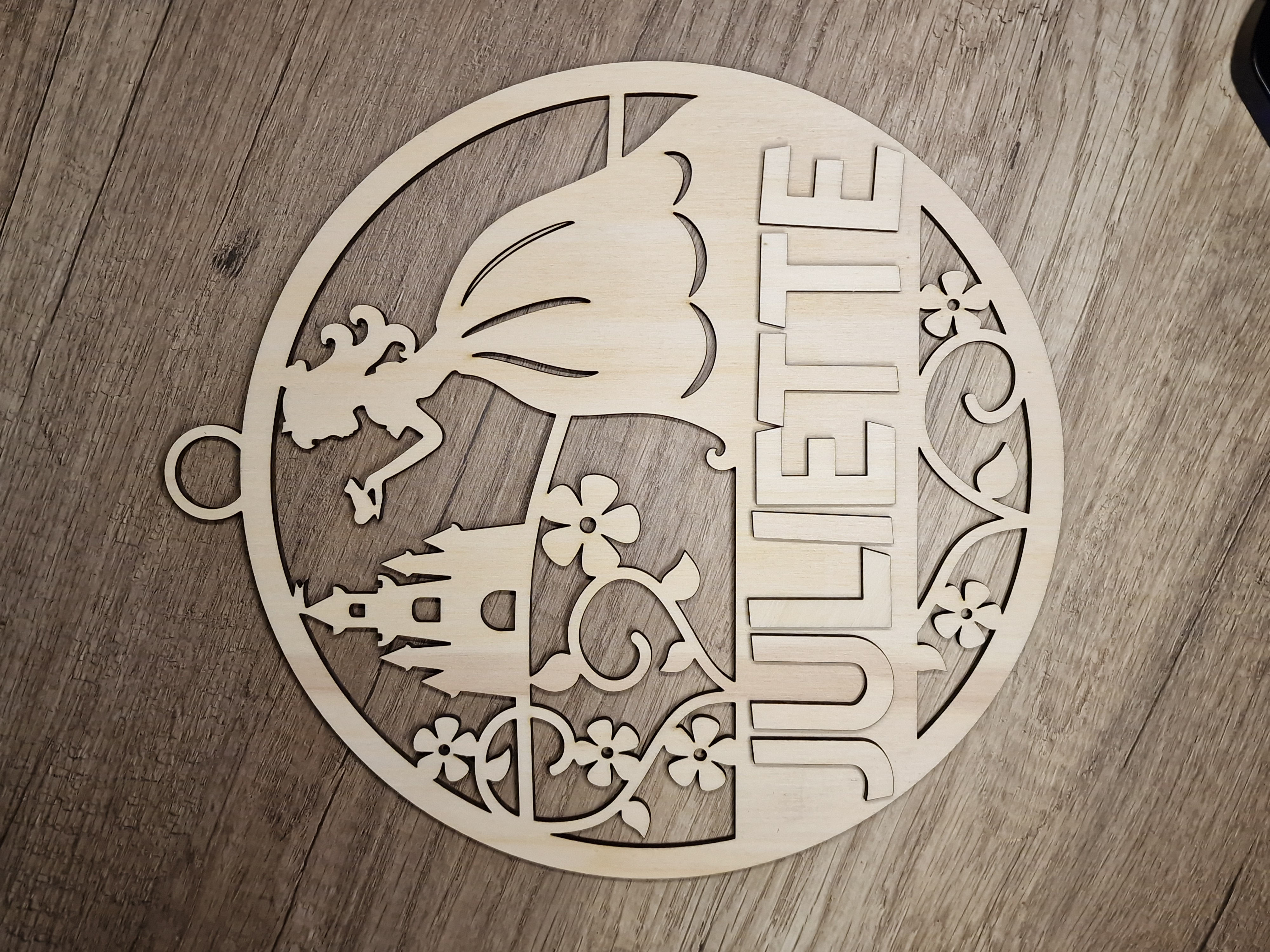 Prinsessen deurhanger met naam