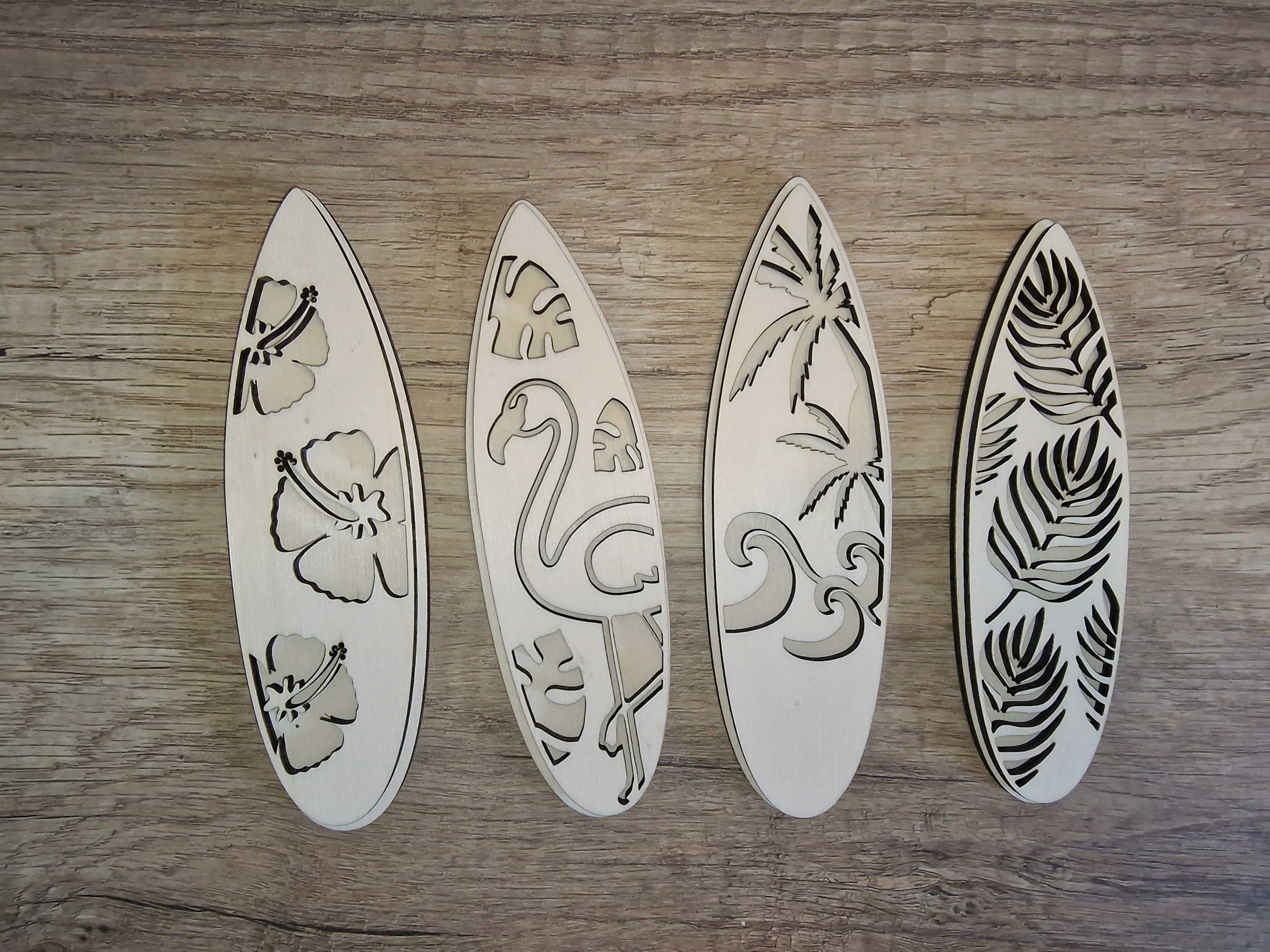 Set van 4 surfboarden