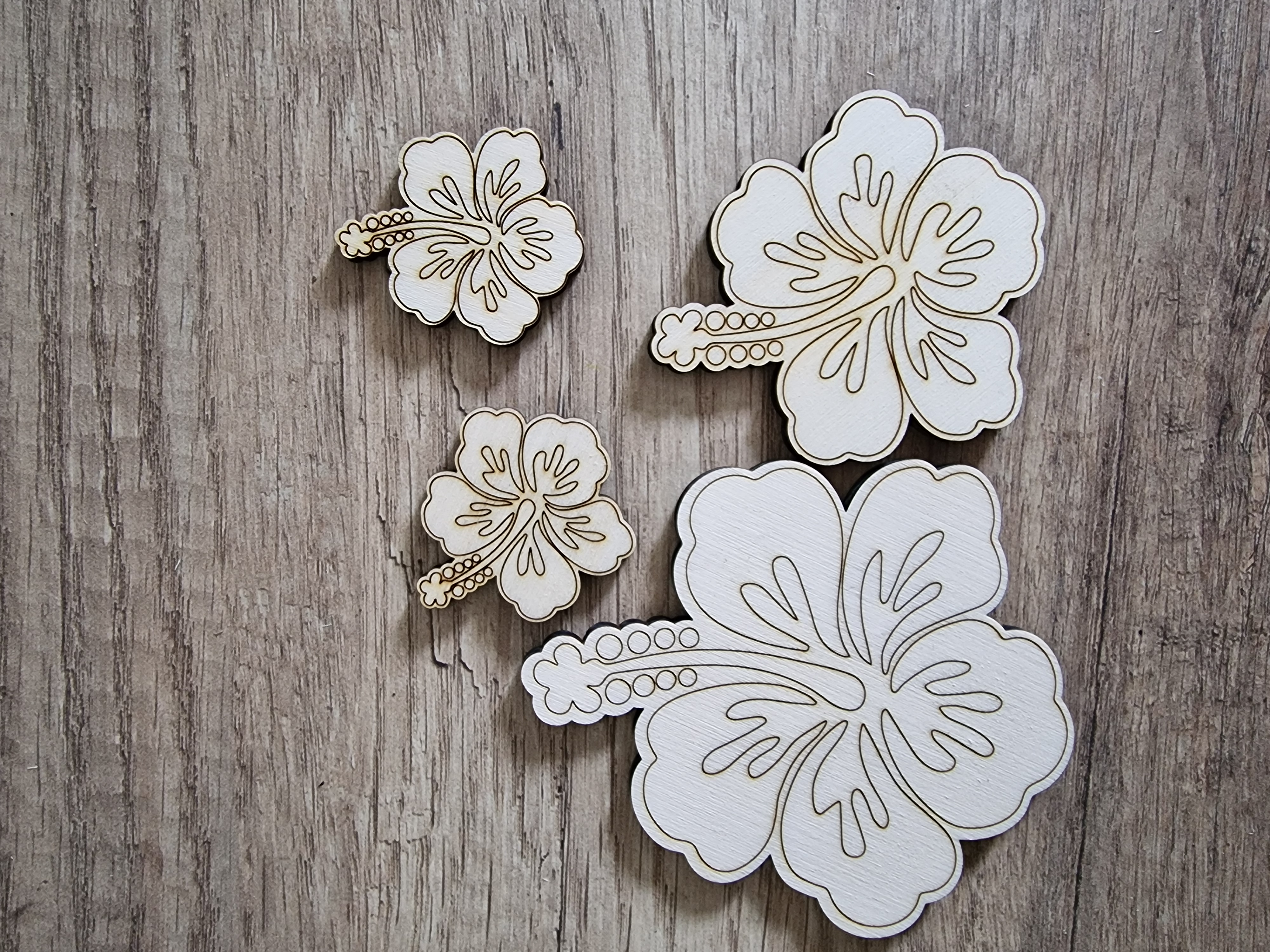 Set hibiscusbloemen (tiki stijl)