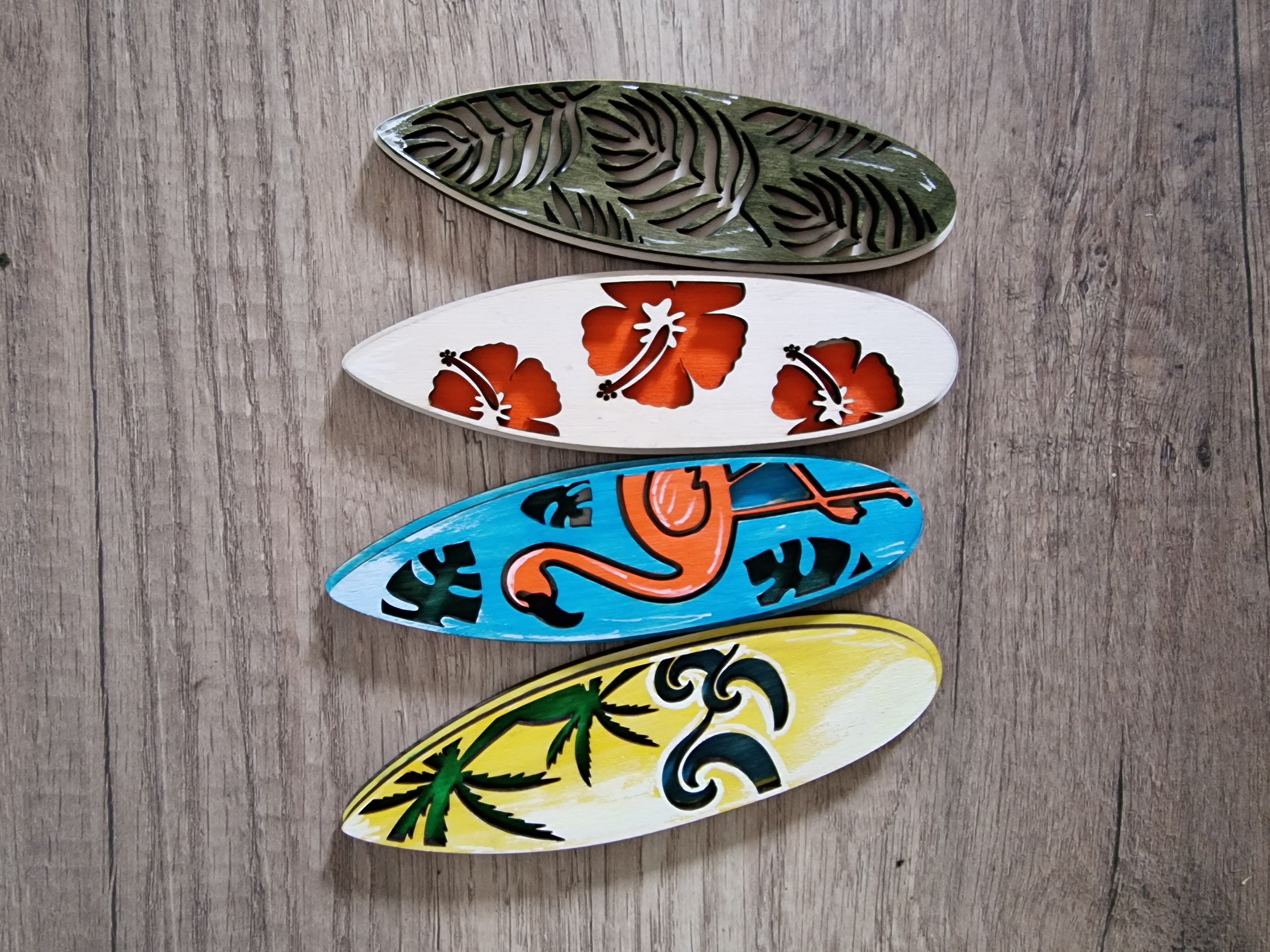 Set van 4 surfboarden