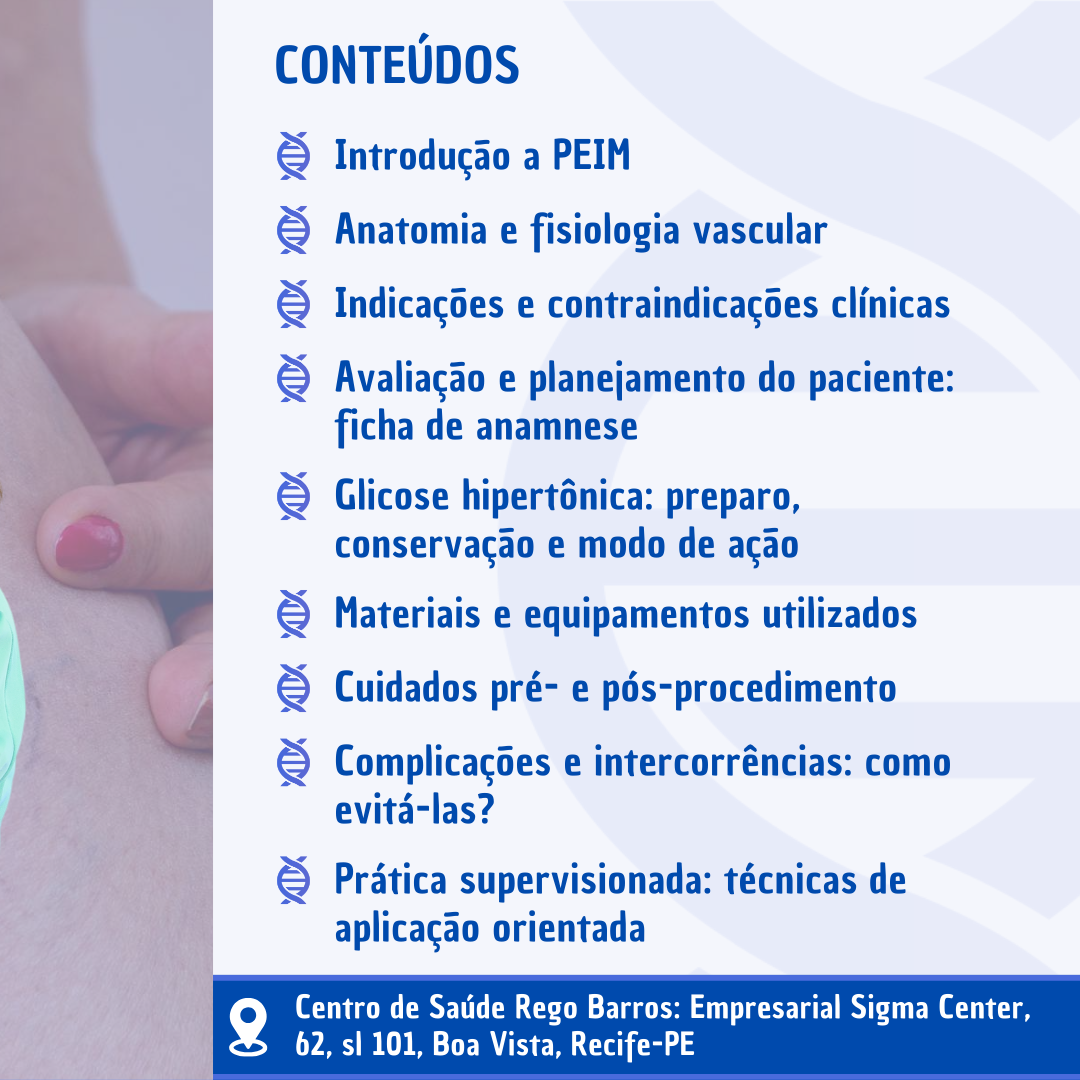 3ª edição do Curso VIP de P.E.I.M. (Procedimento Estético Injetável para Microvasos)