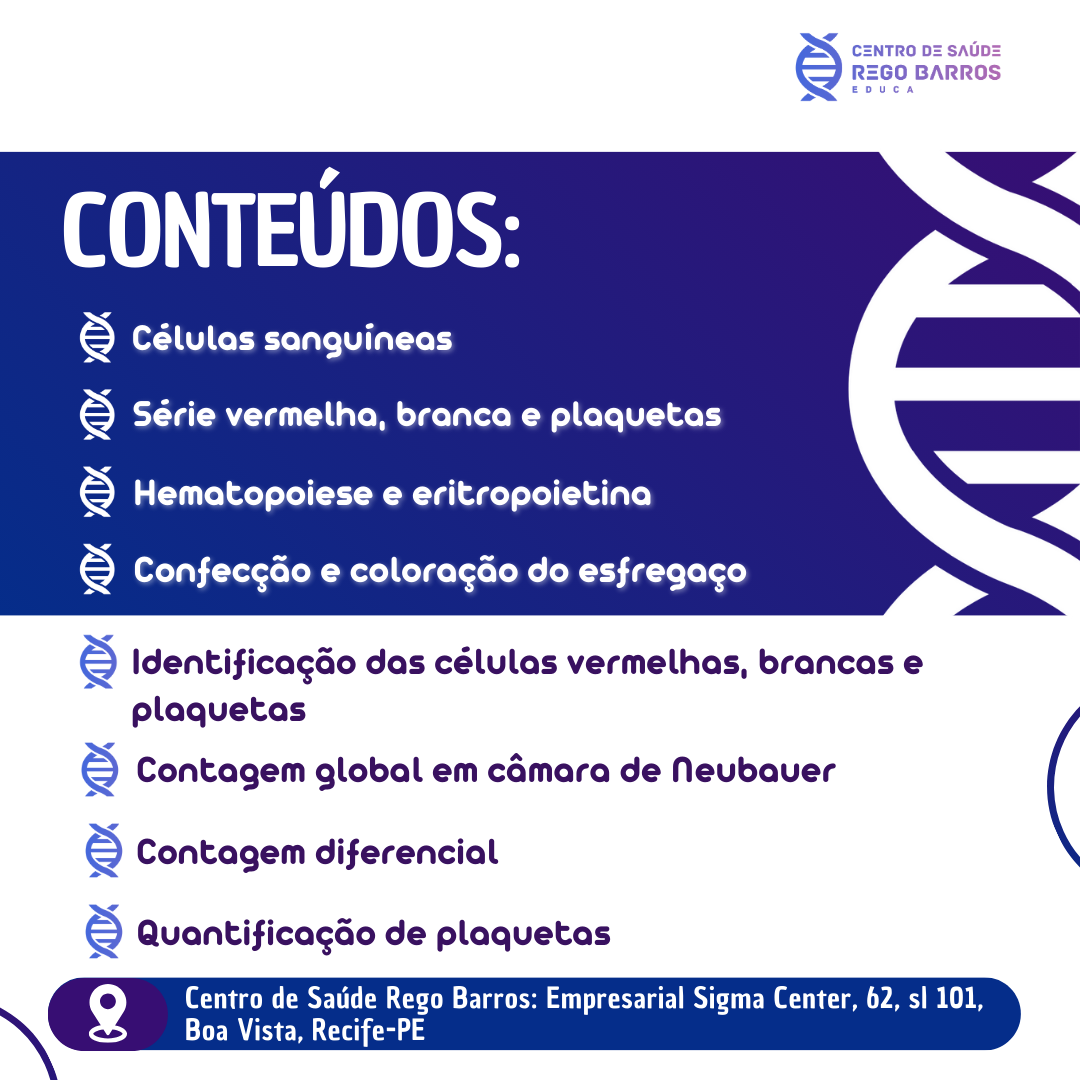 Curso Hematologia Aplicada I: da amostra ao laudo