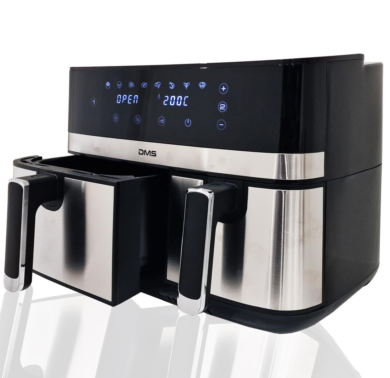DMS 11L Doppel-Heißluftfritteuse Fritteuse Doppelkammer Digital HF-11S - Inkl. Versandkosten