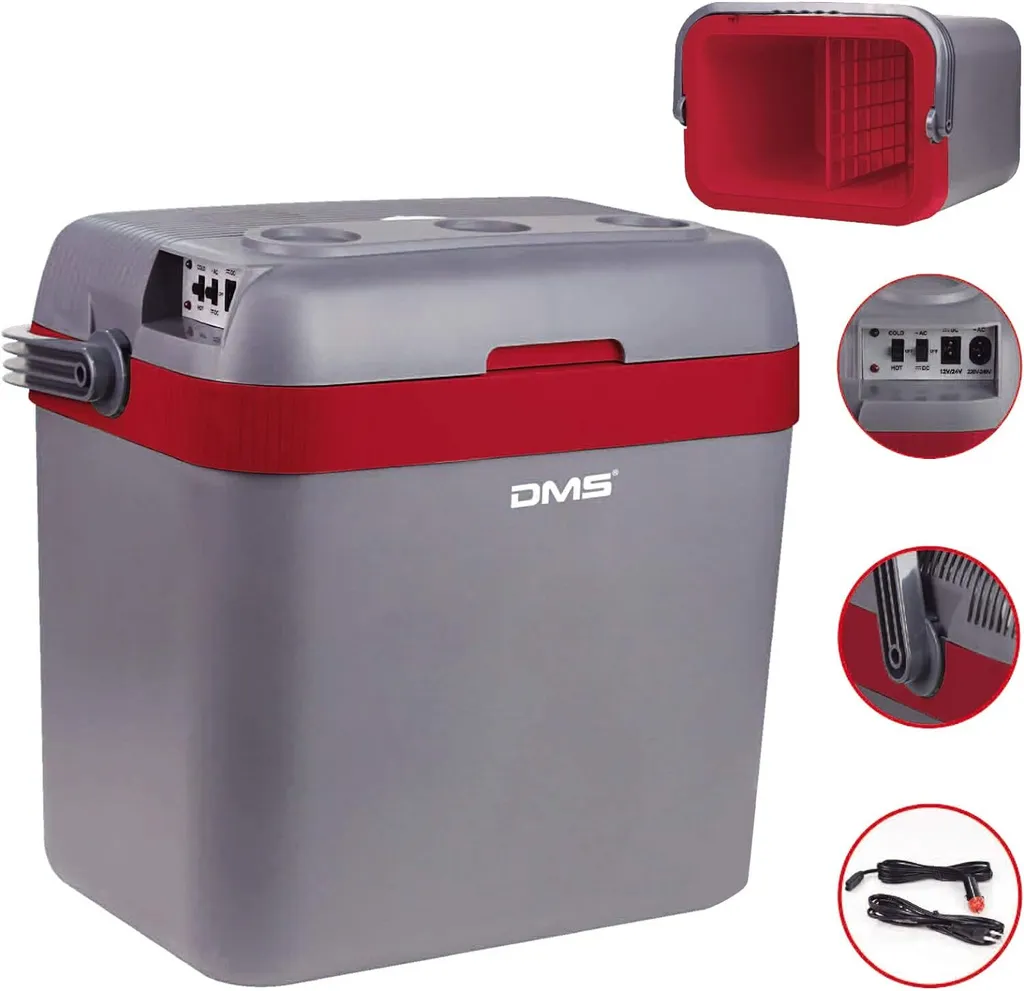 DMS® Kühlbox Kühltasche Gefriertasche 33L Getränkebox Wärmebox 12-24V LKW & PKW KB-33R - Inkl. Versand