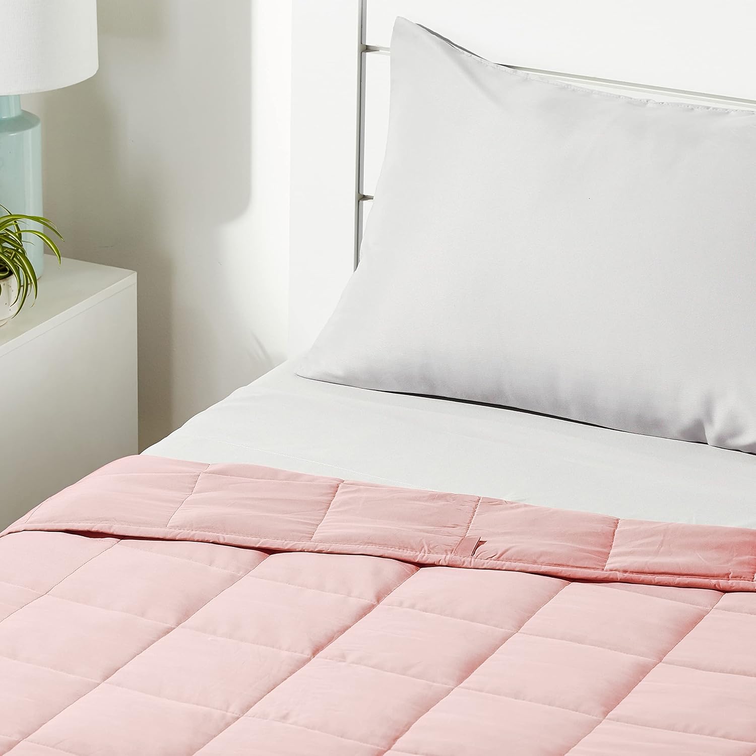 Amazon Basics Kinder-Gewichtsdecke aus Baumwolle Beschwerungsdecke, 4,5 kg, 104 x 152 cm, Rosa - Inkl. Versand