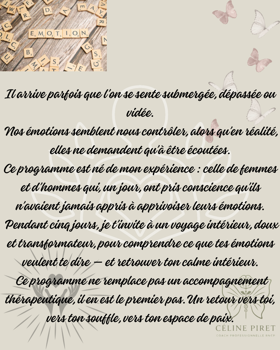 Apprendre à gérer ses émotions /Harmonie intérieure 