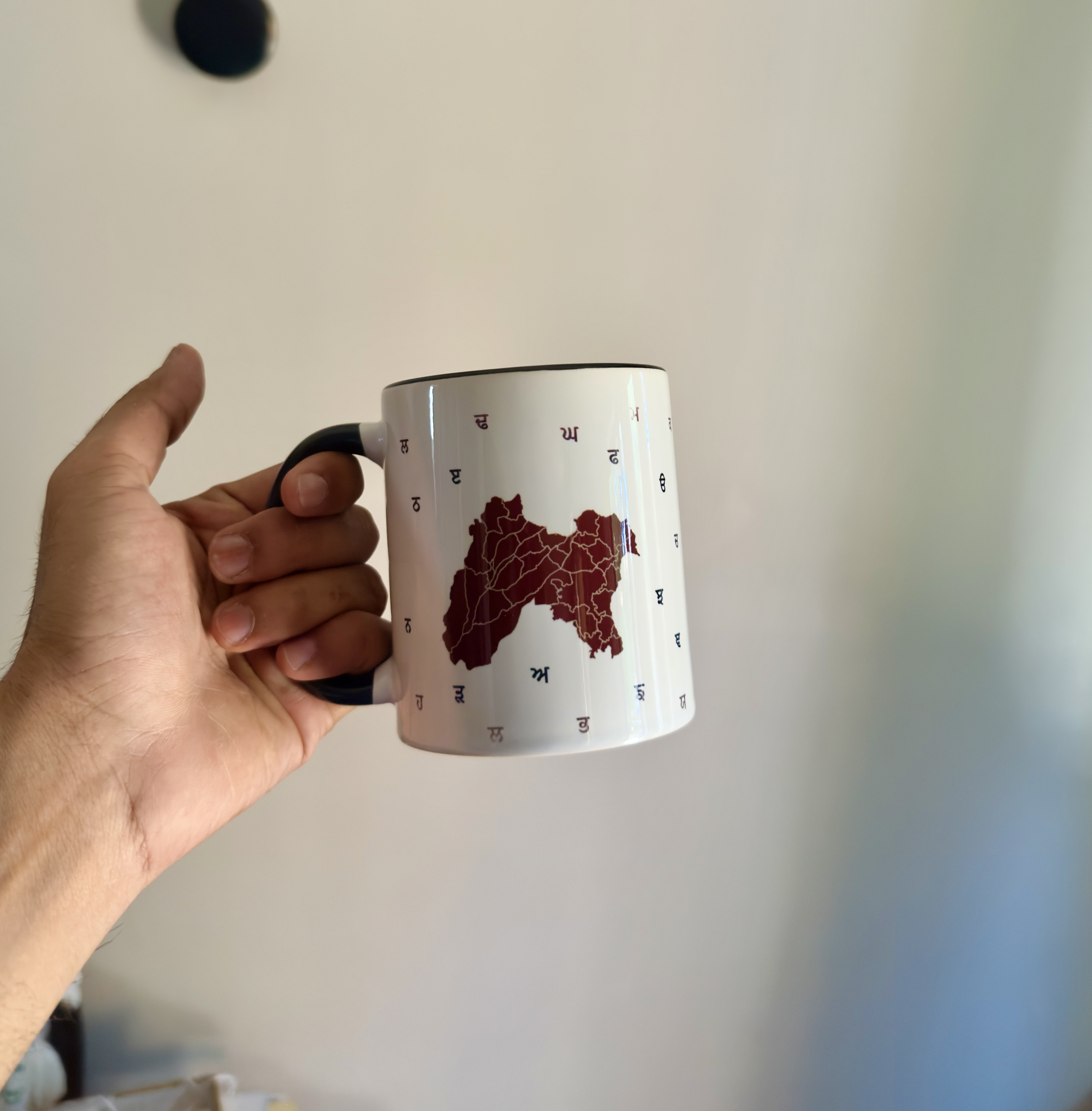 Punjab Map & Gurmukhi Printed Ceramic Mug