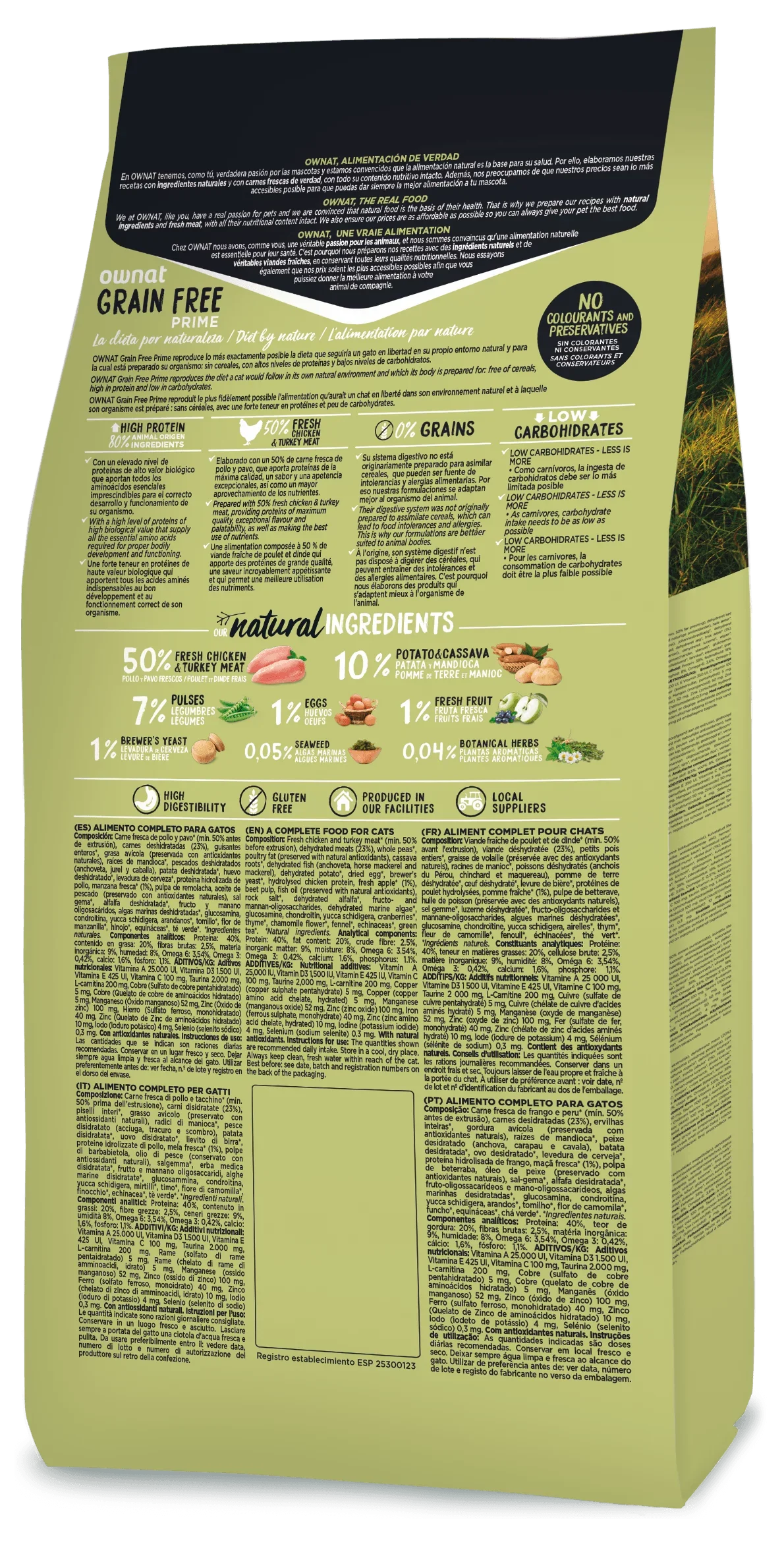 OWNAT Grain Free Prime Adult 8 Kg