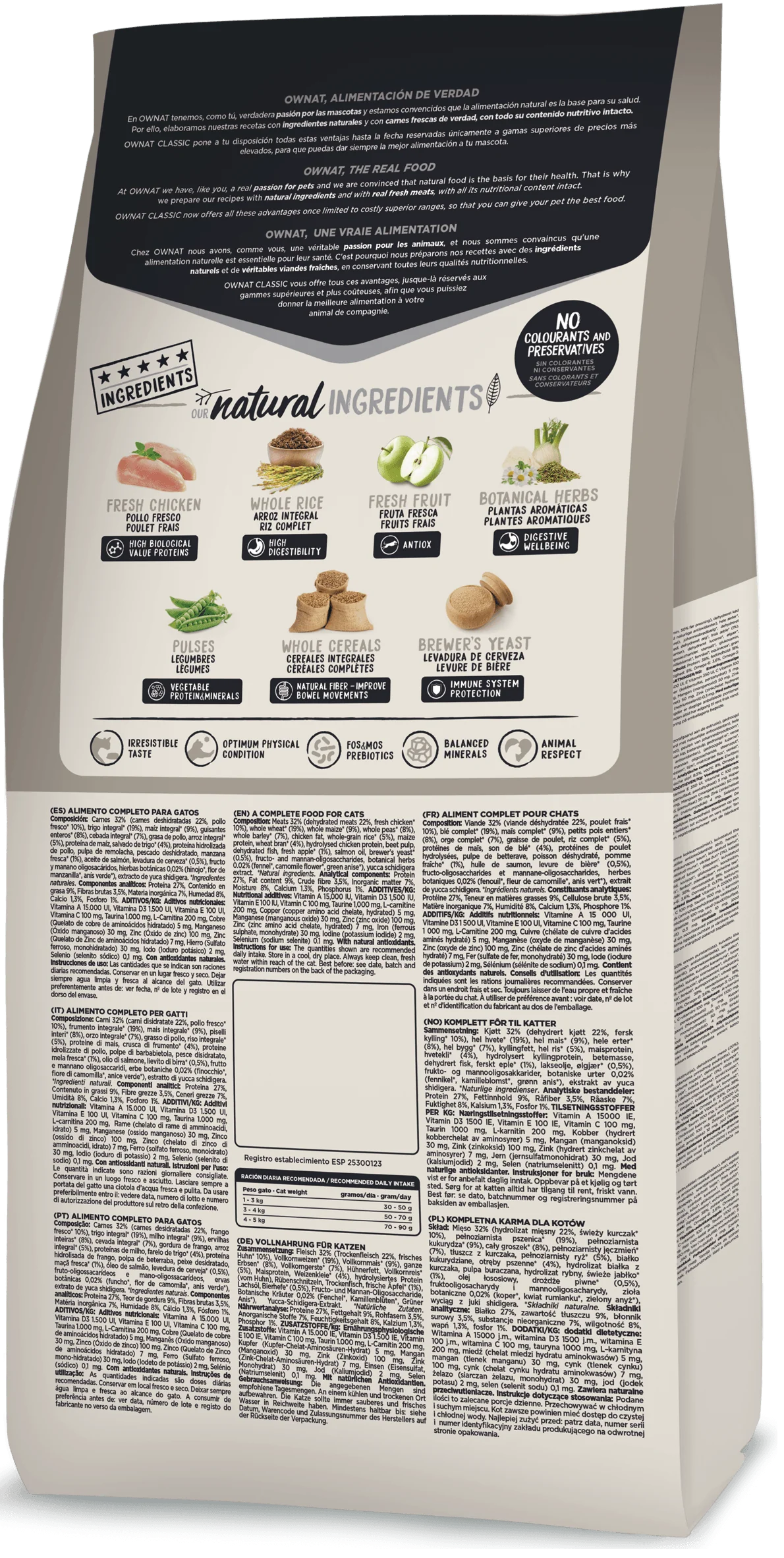 OWNAT CLASSIQUE LIGHT CHATS 4 Kg