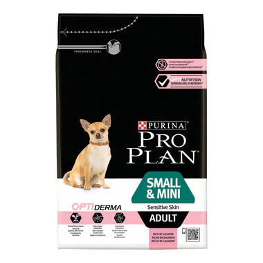 PRO PLAN® SMALL & MINI ADULT SENSITIVE SKIN AVEC OPTIDERMA™ SAUMON 3 KG