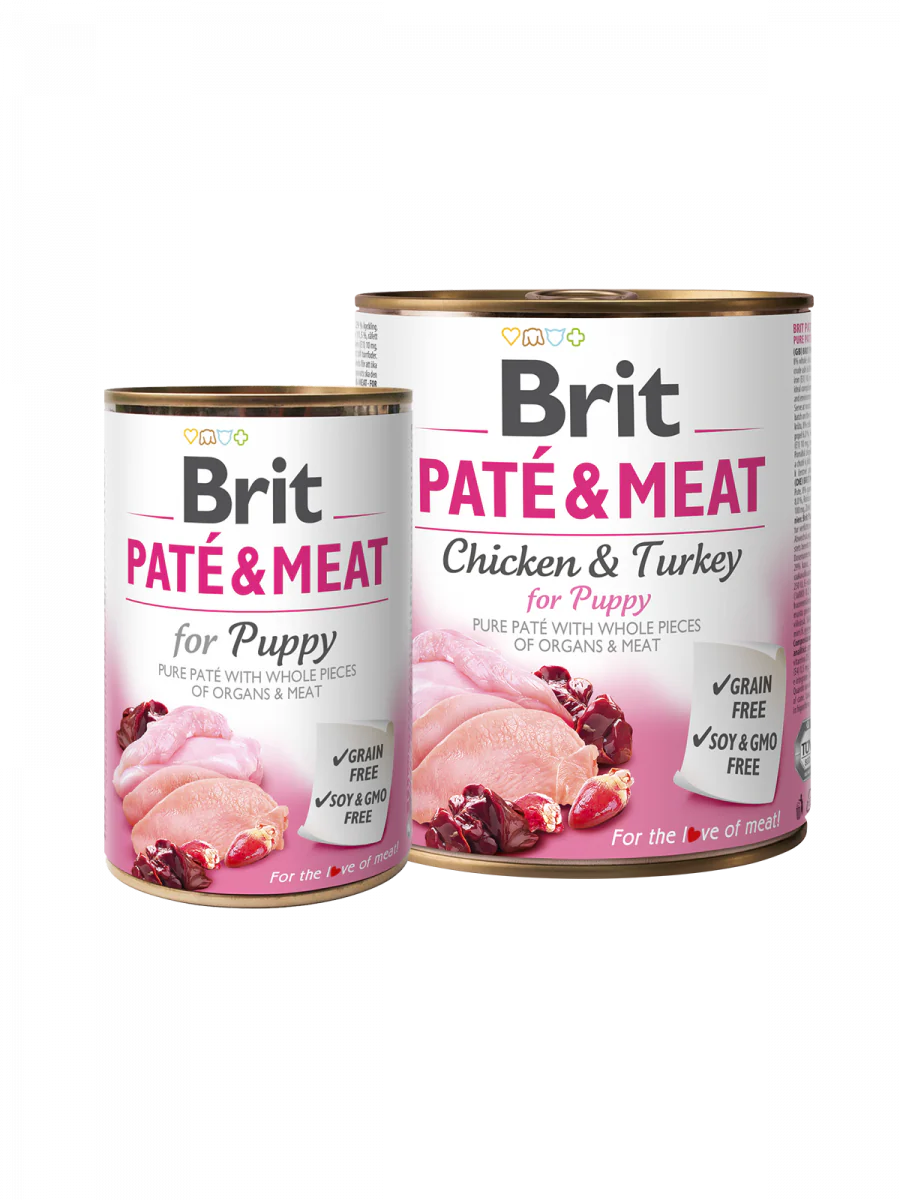 BRIT PÂTÉ & VIANDE-POULET & DINDE - CHIOT 400 G