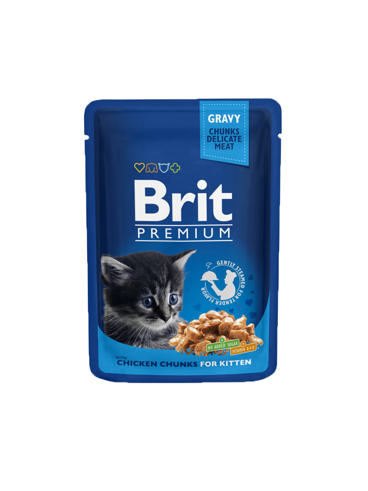 Brit Premium Cat Pouches Chicken Chunks for Kitten 100 G