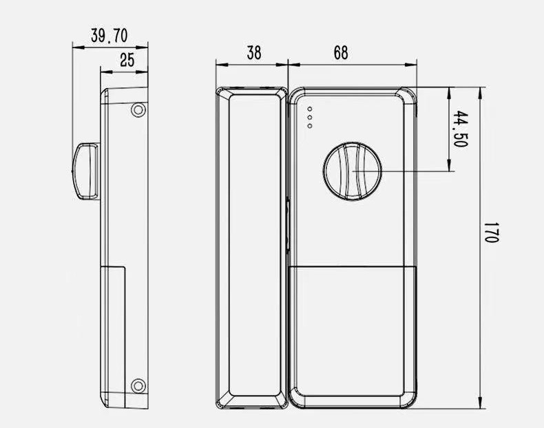 Dooriz PRO Full Cerradura invisible con 4 mandos a distancia y accesorios de instalación, cierre completo