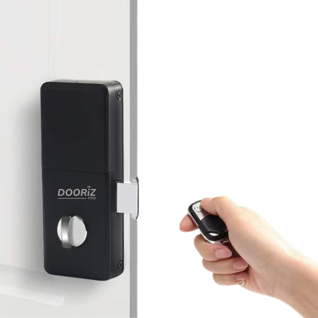Dooriz PRO Full Cerradura invisible con 4 mandos a distancia y accesorios de instalación, cierre completo