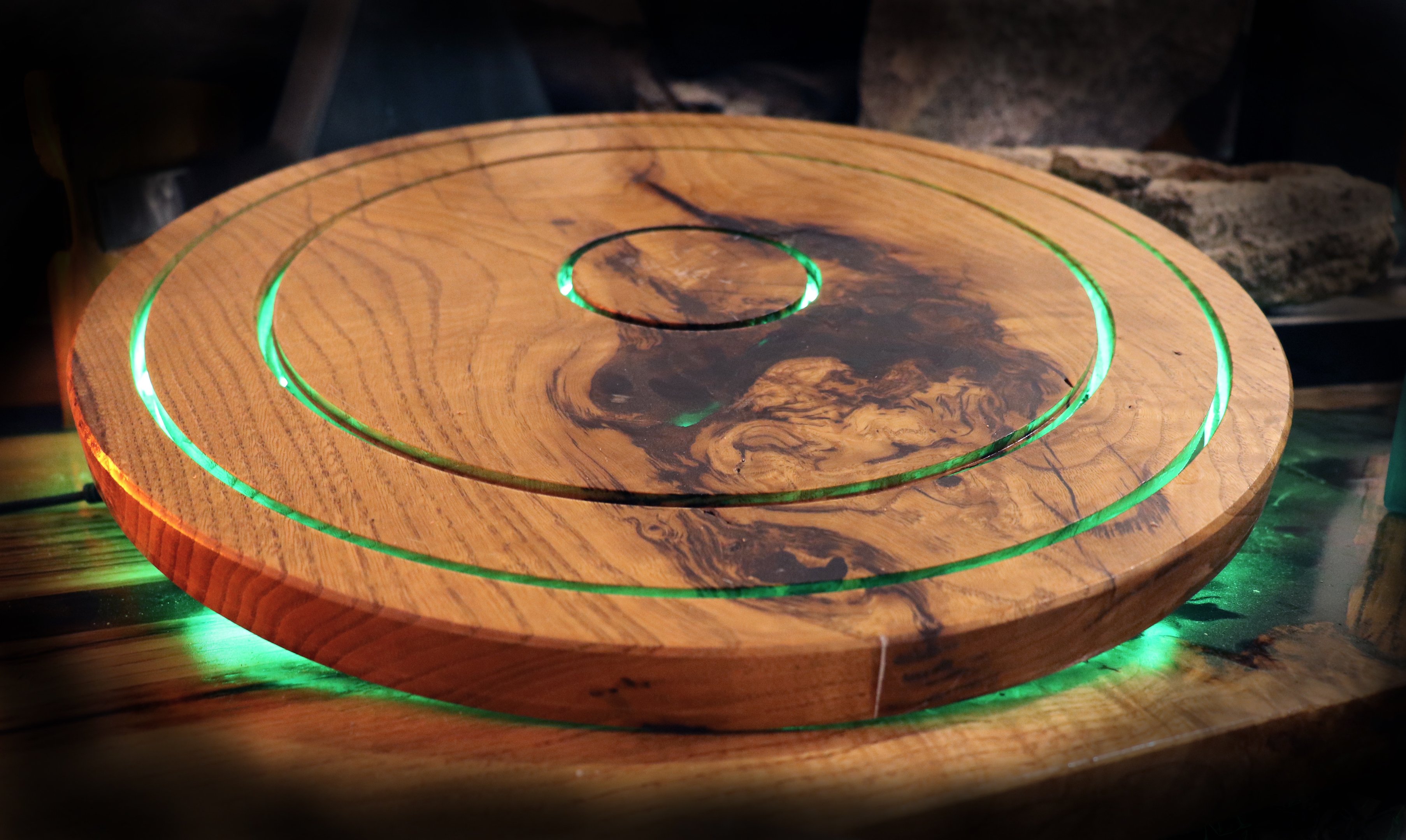 Handcrafted Wooden LED Clock