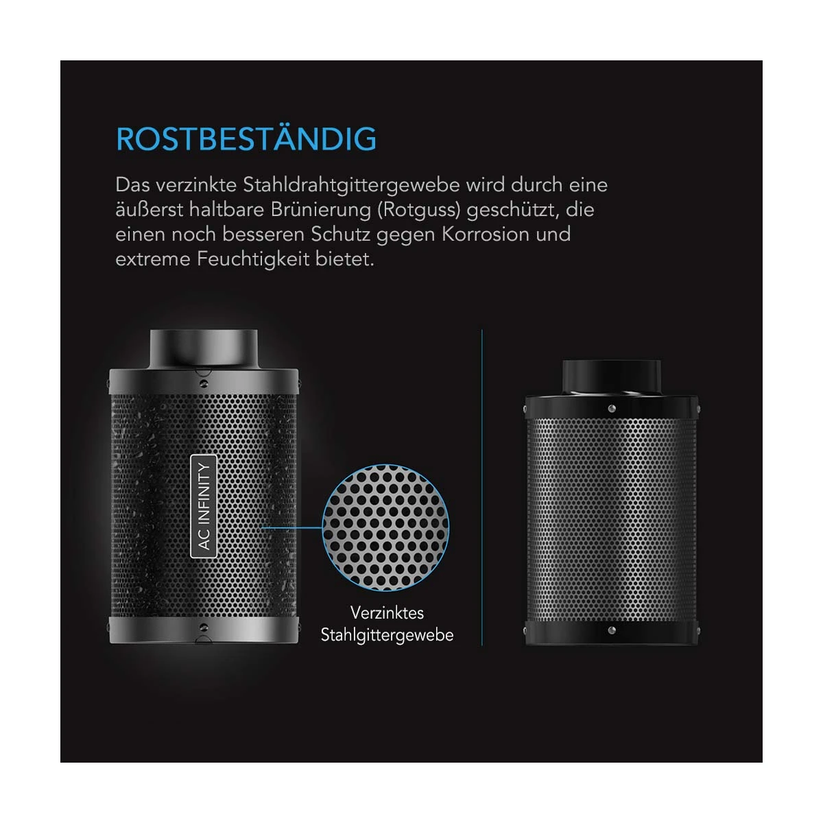 Aktivkohlefilter mit australischer Aktivkohle, 150 mm