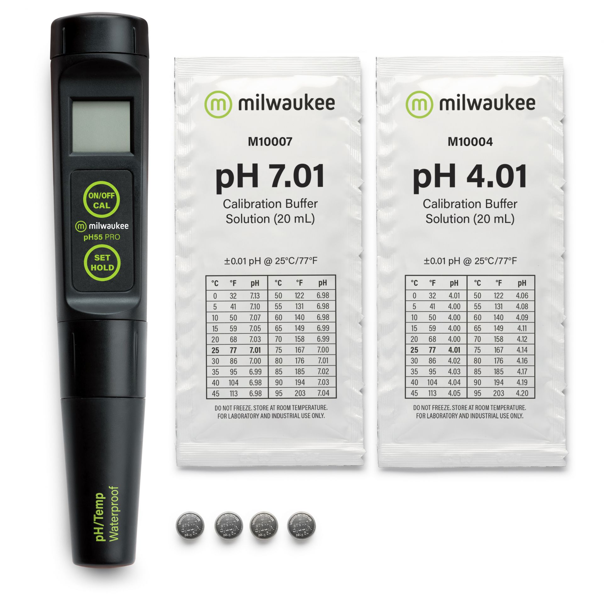 Milwaukee PH55 PRO Waterproof pH & Temperature Tester with ATC & a Replaceable Probe
