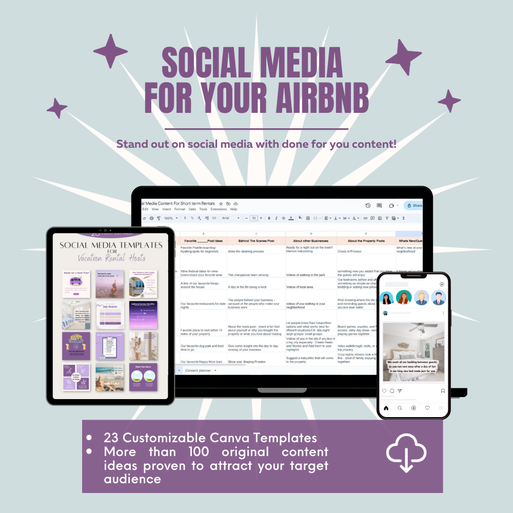 Social Media Pack for Vacation Rentals