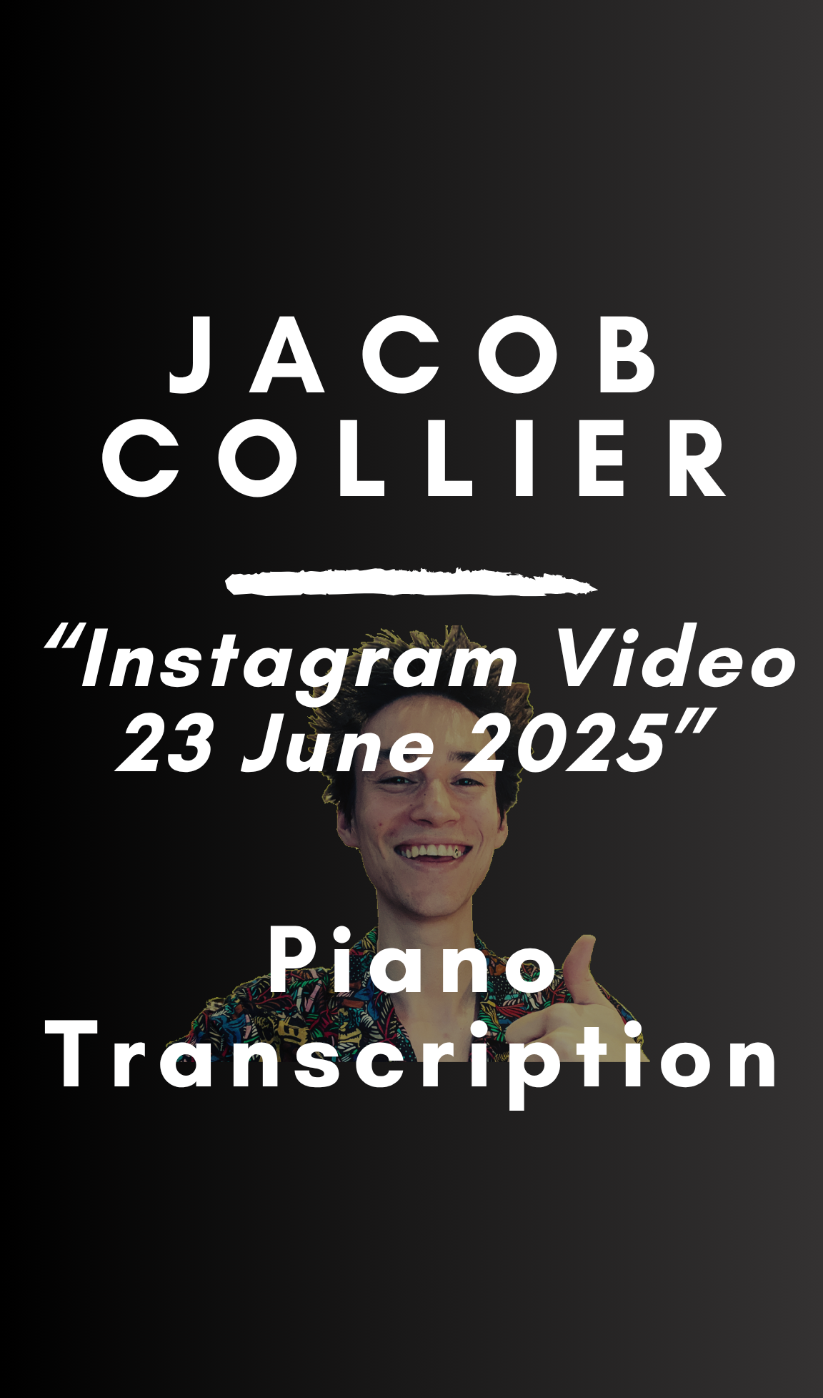 Jacob Collier - Instagram Video 23 June 2025 (Piano Transcription) - Midi