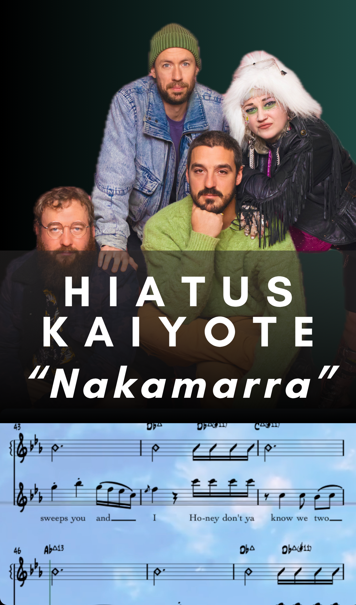 Hiatus Kaiyote - Nakamarra (Voice & Chords Transcription) - PDF