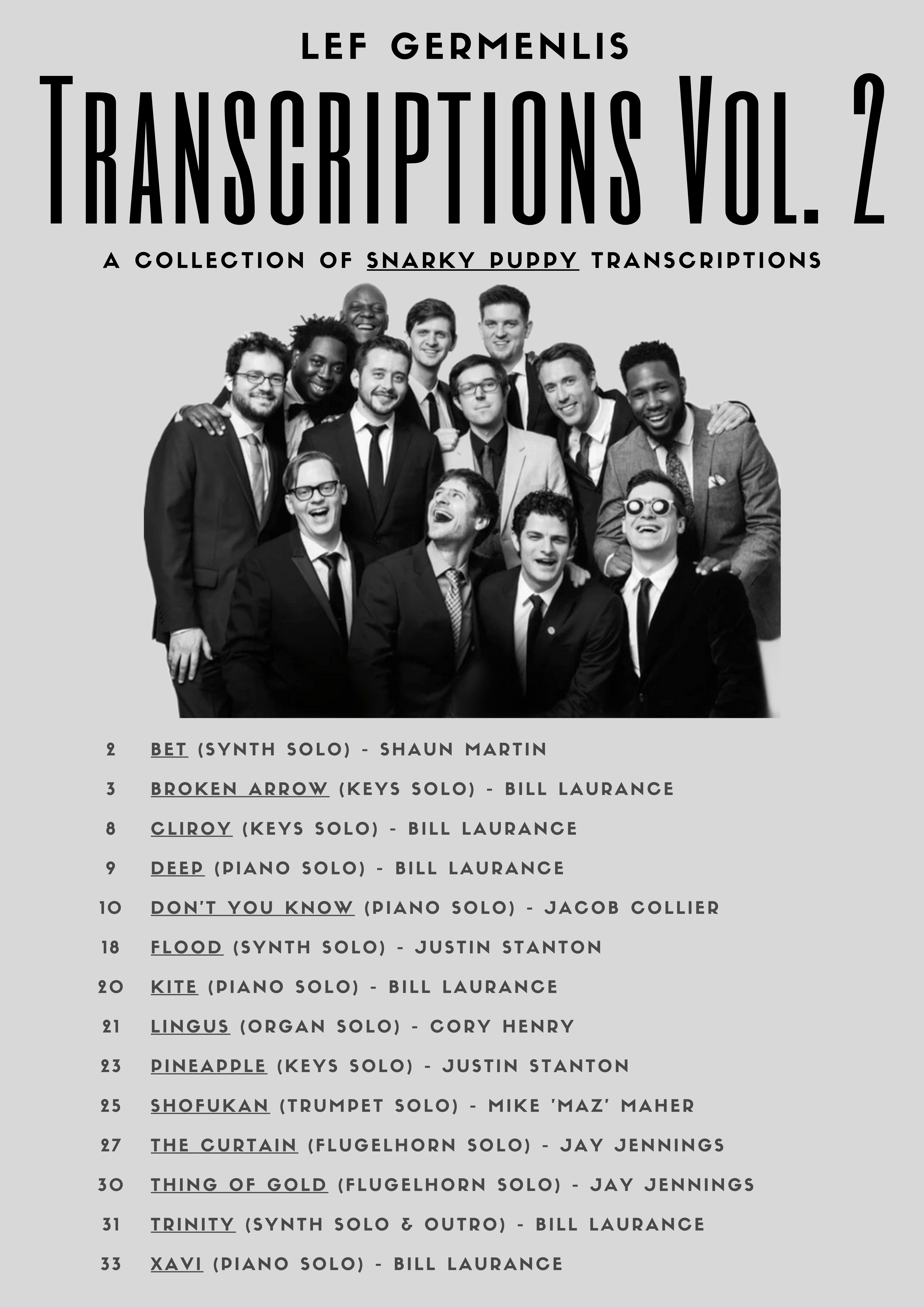 Transcriptions Vol. 2 (A Collection of Snarky Puppy Transcriptions) - PDF