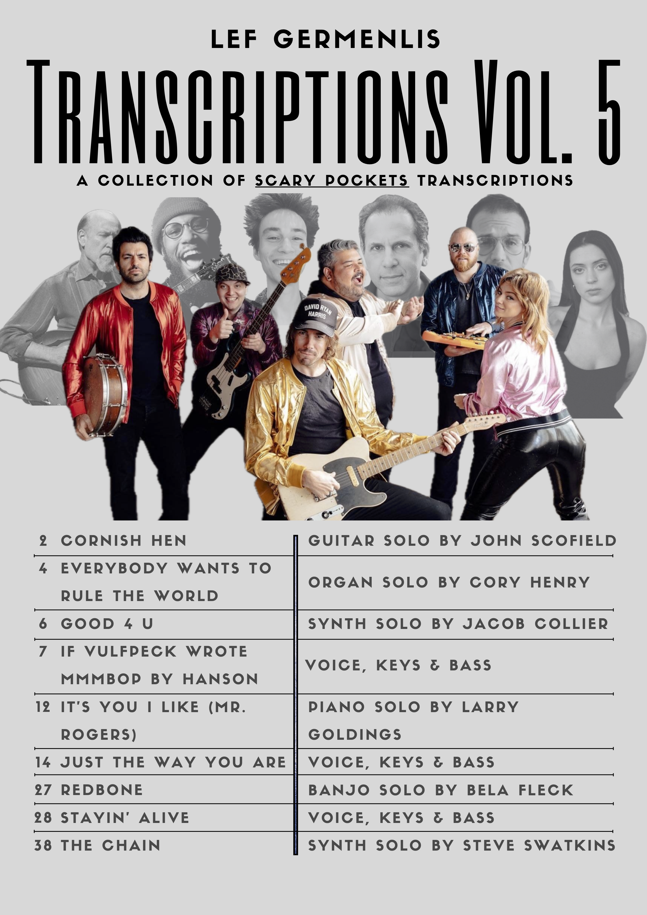 Transcriptions Vol. 5 -  (A Collection of Scary Pockets Transcriptions) - PDF