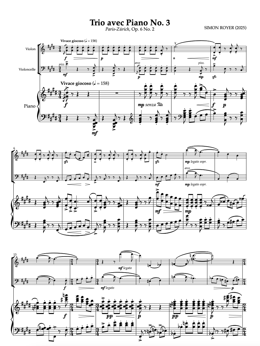 Trio avec Piano No. 3