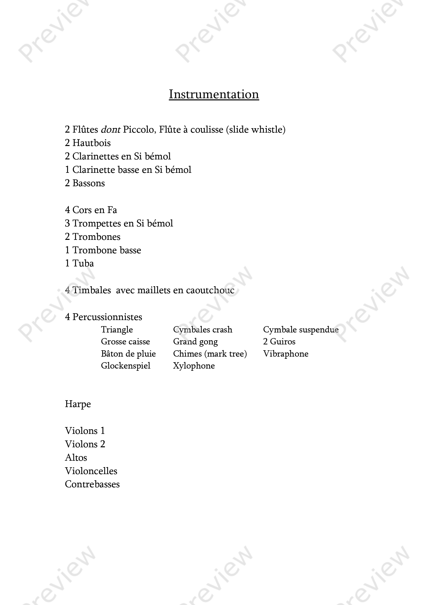 Pinocchio, symphonic poem - Conductor and Parts