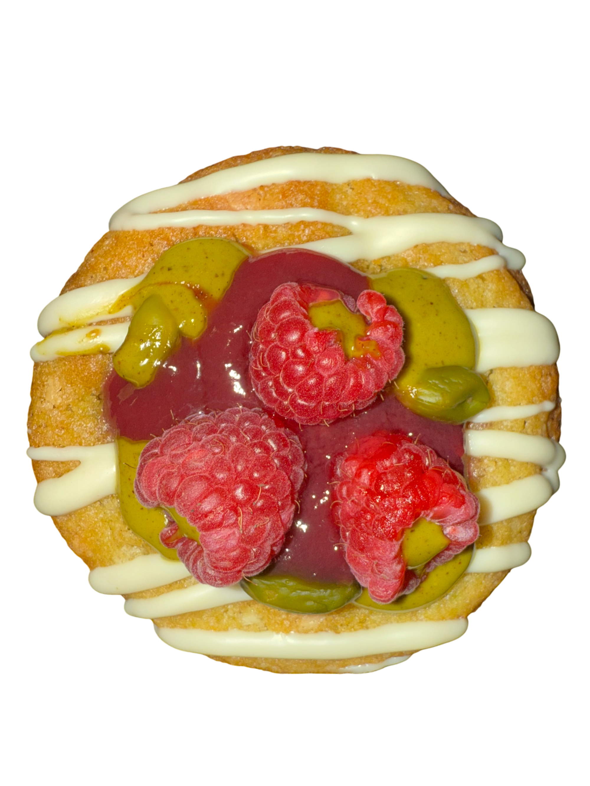 Le cookie pistache, framboise et chocolat blanc
