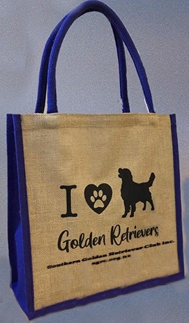 Golden Retriever Jute shopping bag