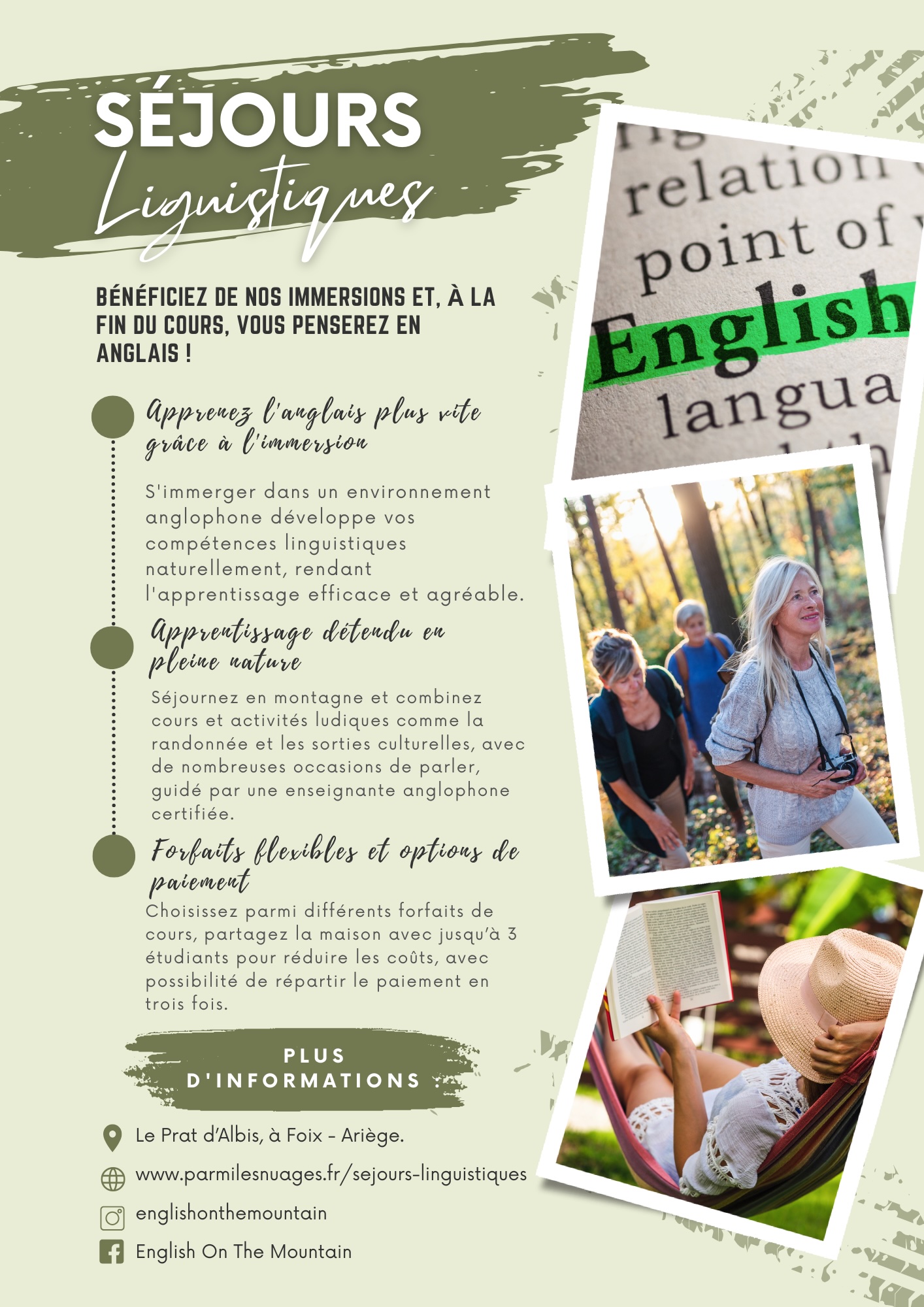 Séjour Linguistique de 3 JOURS  de  JEUDI 21 AVRIL  2026