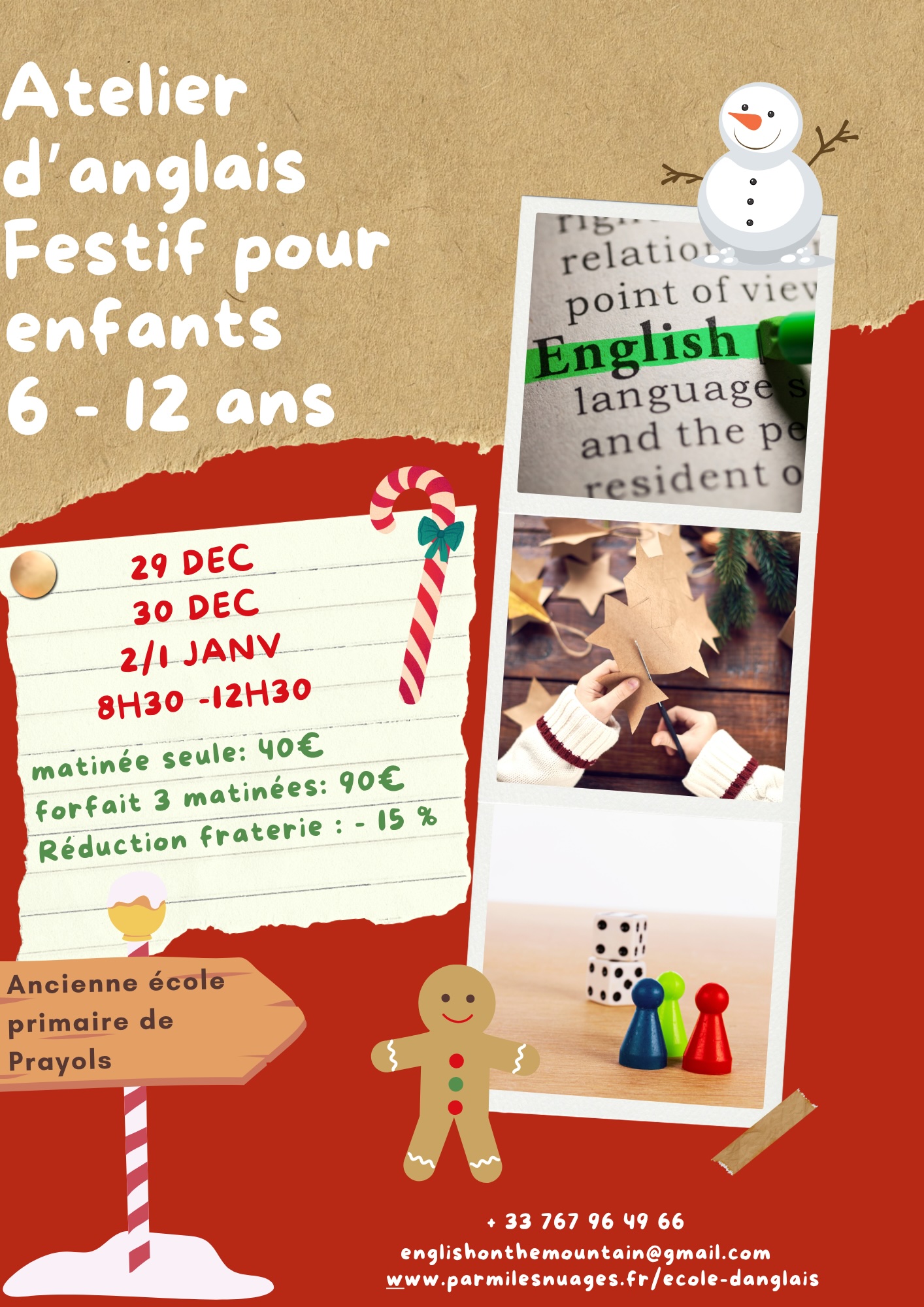 Atelier d'anglais festif pour enfants