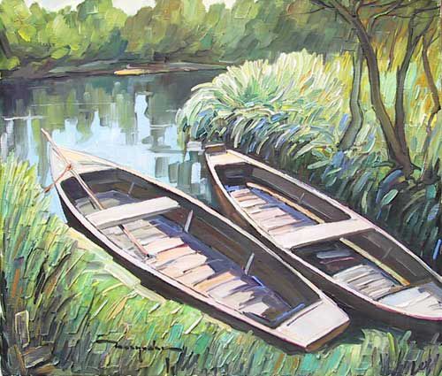 Deux barques abandonnées