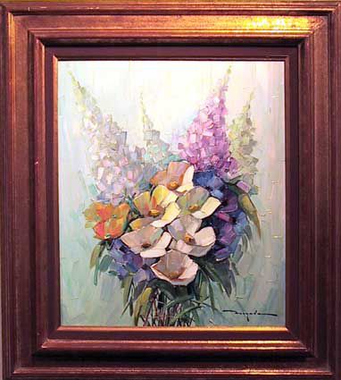 Bouquet de fleurs fond clair