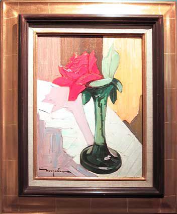 Rose dans un soliflore