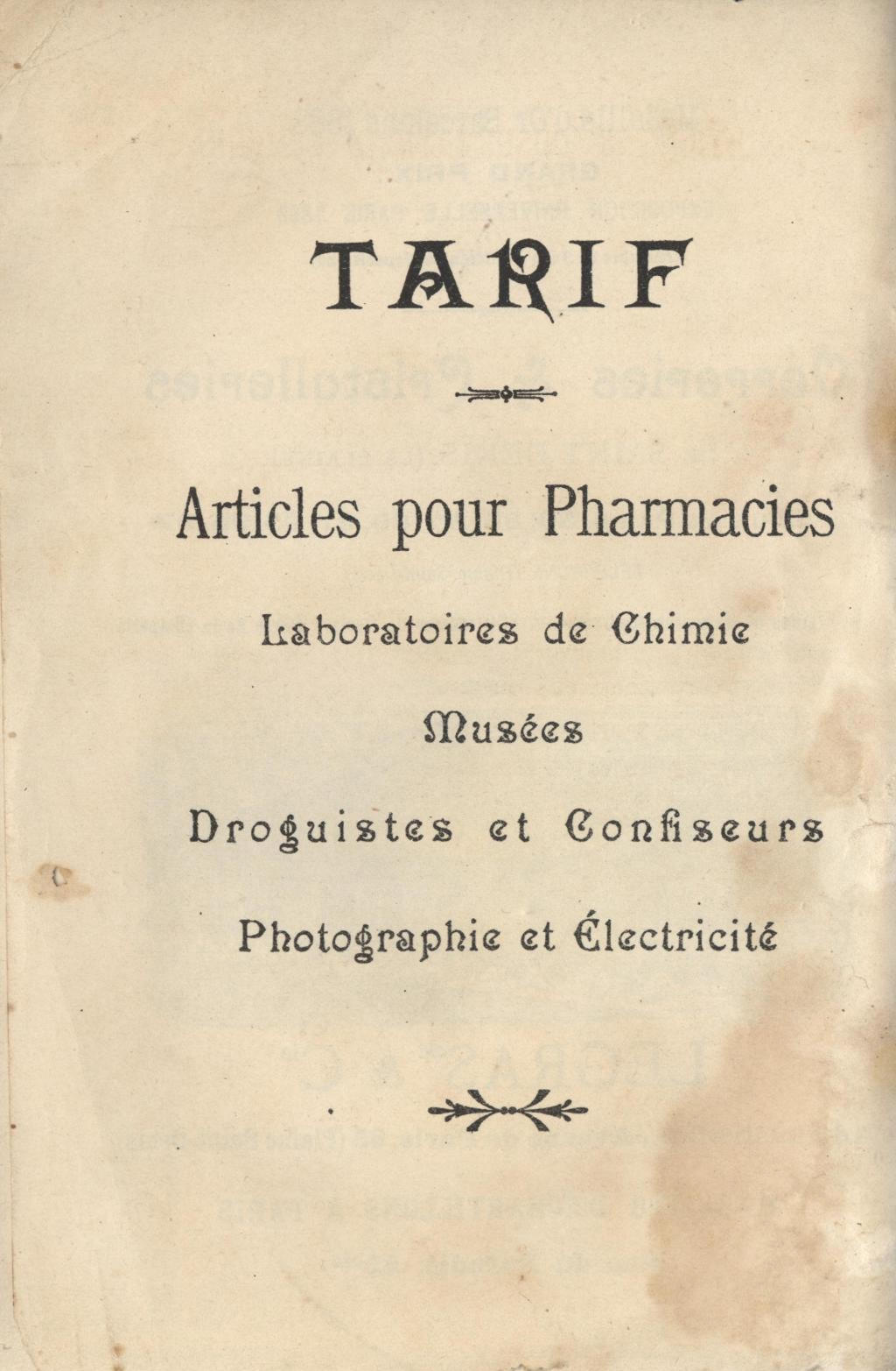 Catalogue Legras et CIE - 1896