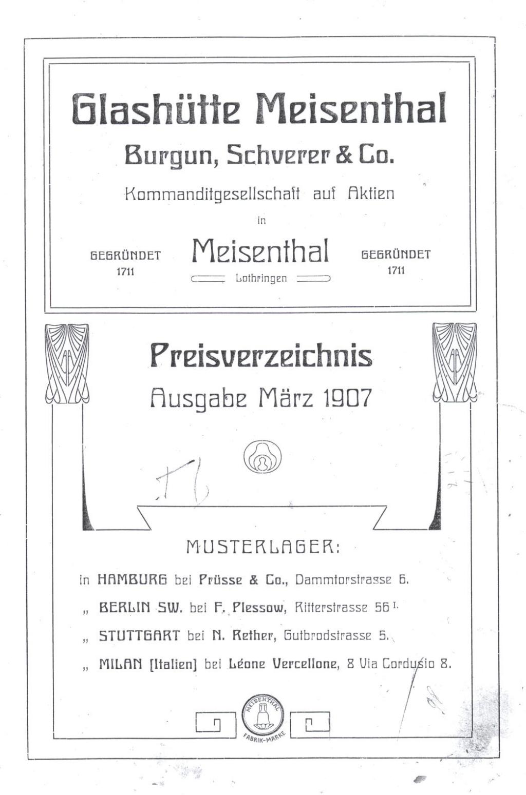 Catalogue Meisenthal 1907